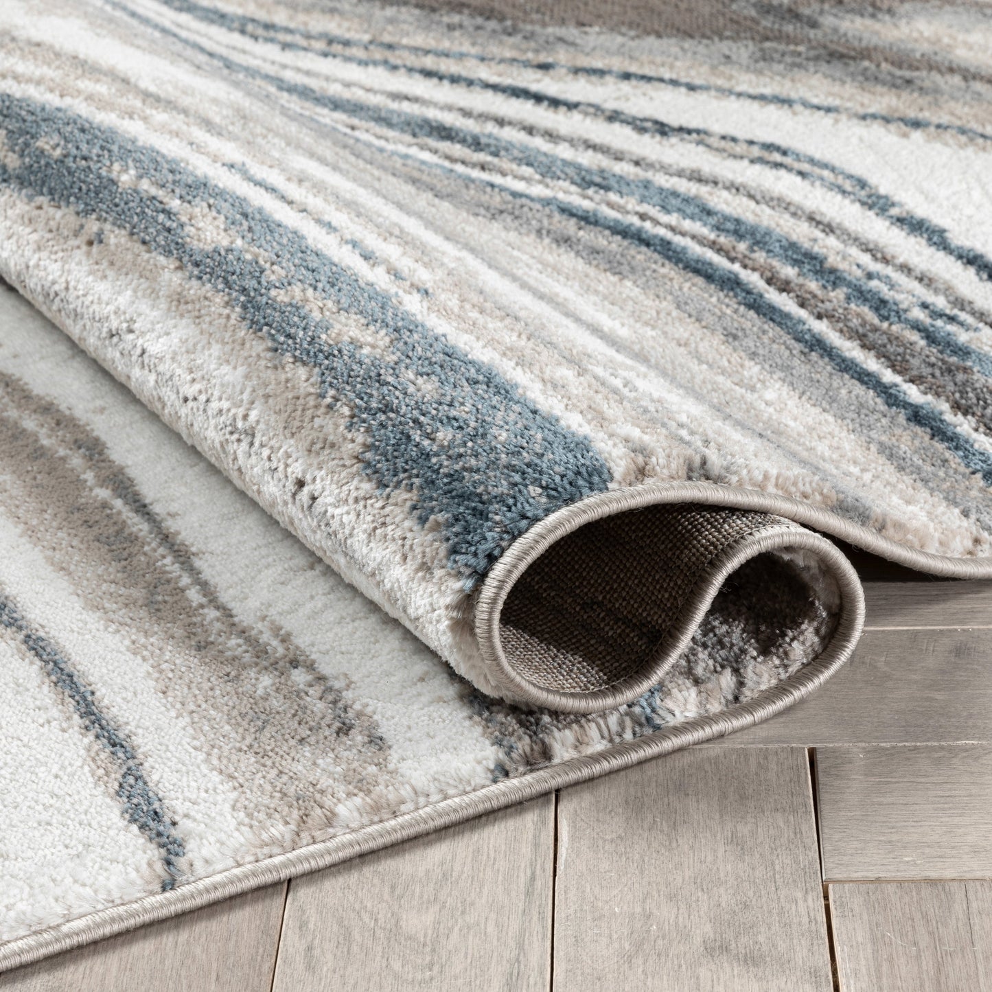 Stella Modern Abstract Striped Grey Rug VER-107