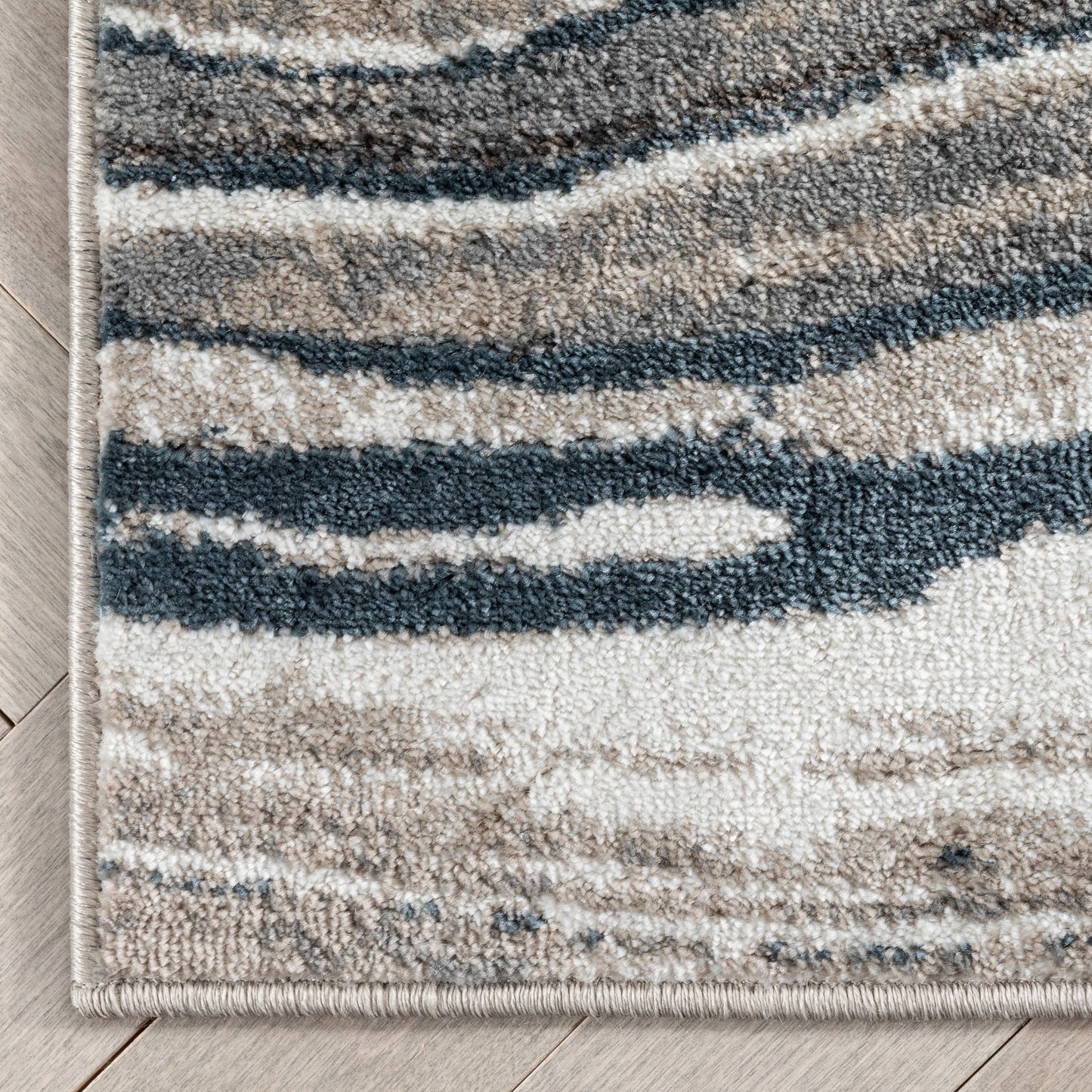 Stella Modern Abstract Striped Grey Rug VER-107
