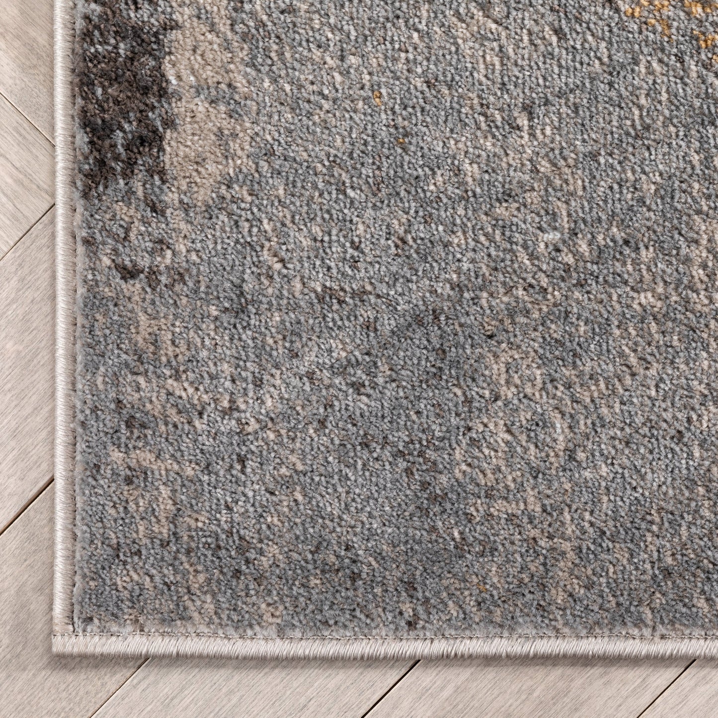 Kye Modern Abstract Geometric Grey Rust Rug VER-120