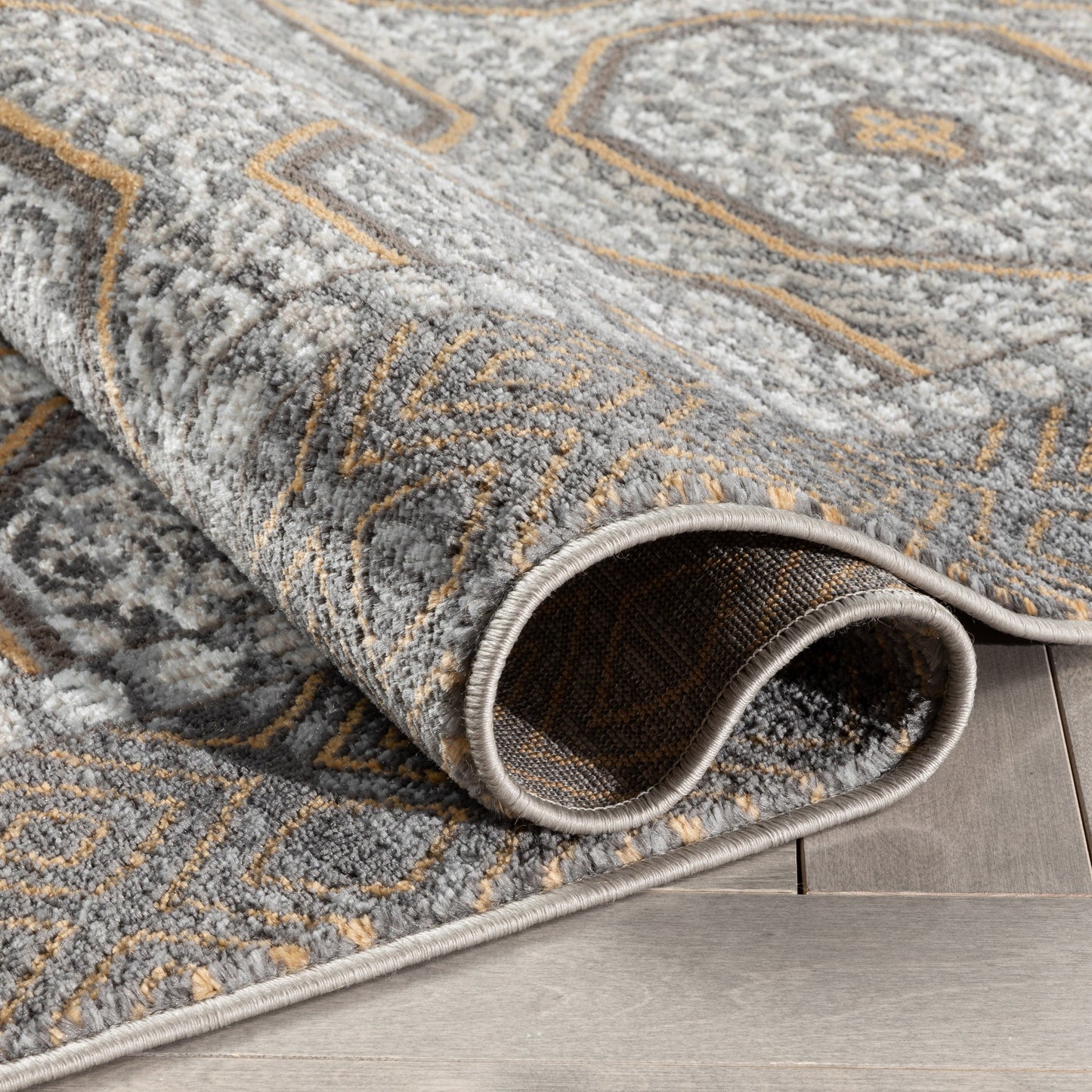 Rhea Moroccan Lattice Trellis Grey Rug VER-37