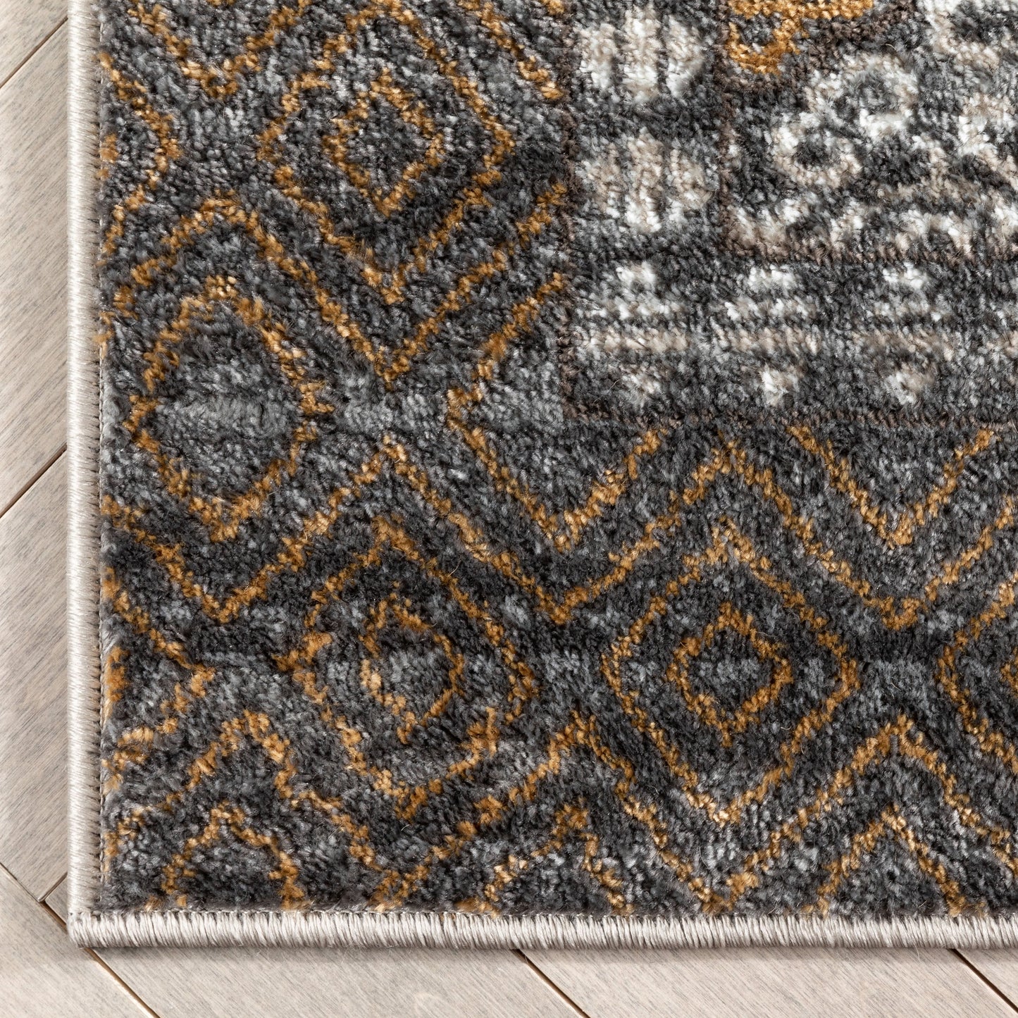 Rhea Moroccan Lattice Trellis Grey Rug VER-37