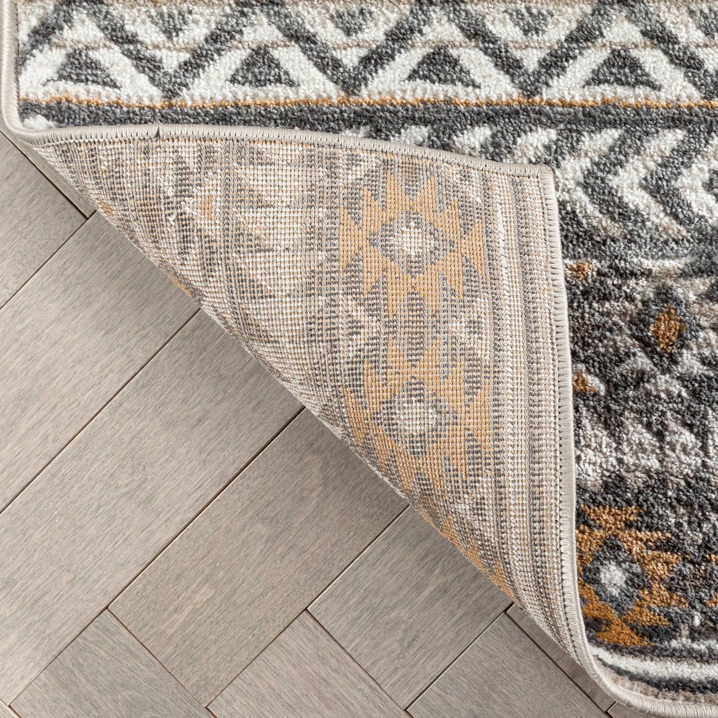 Sahil Moroccan Tribal Stripes Grey Rug VER-47