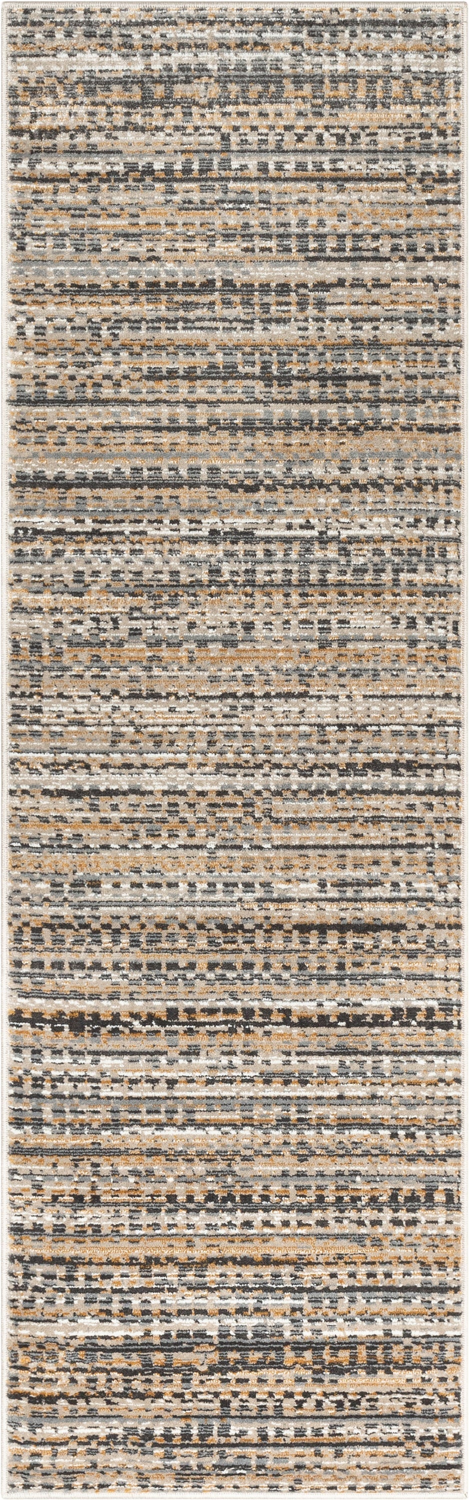 Zia Modern Abstract Striation Grey Beige Rug VER-52