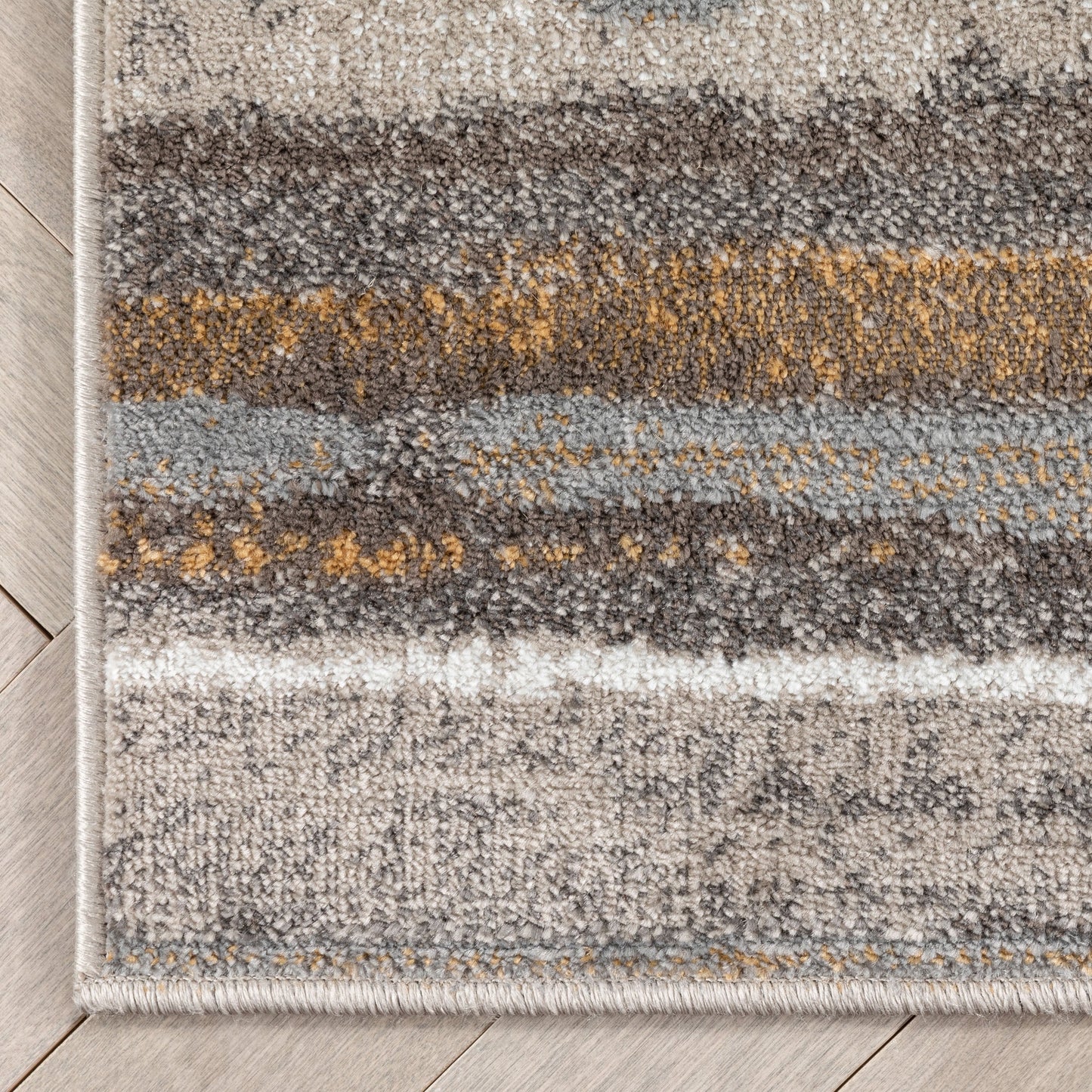 Makai Modern Abstract Striped Grey Rug VER-77