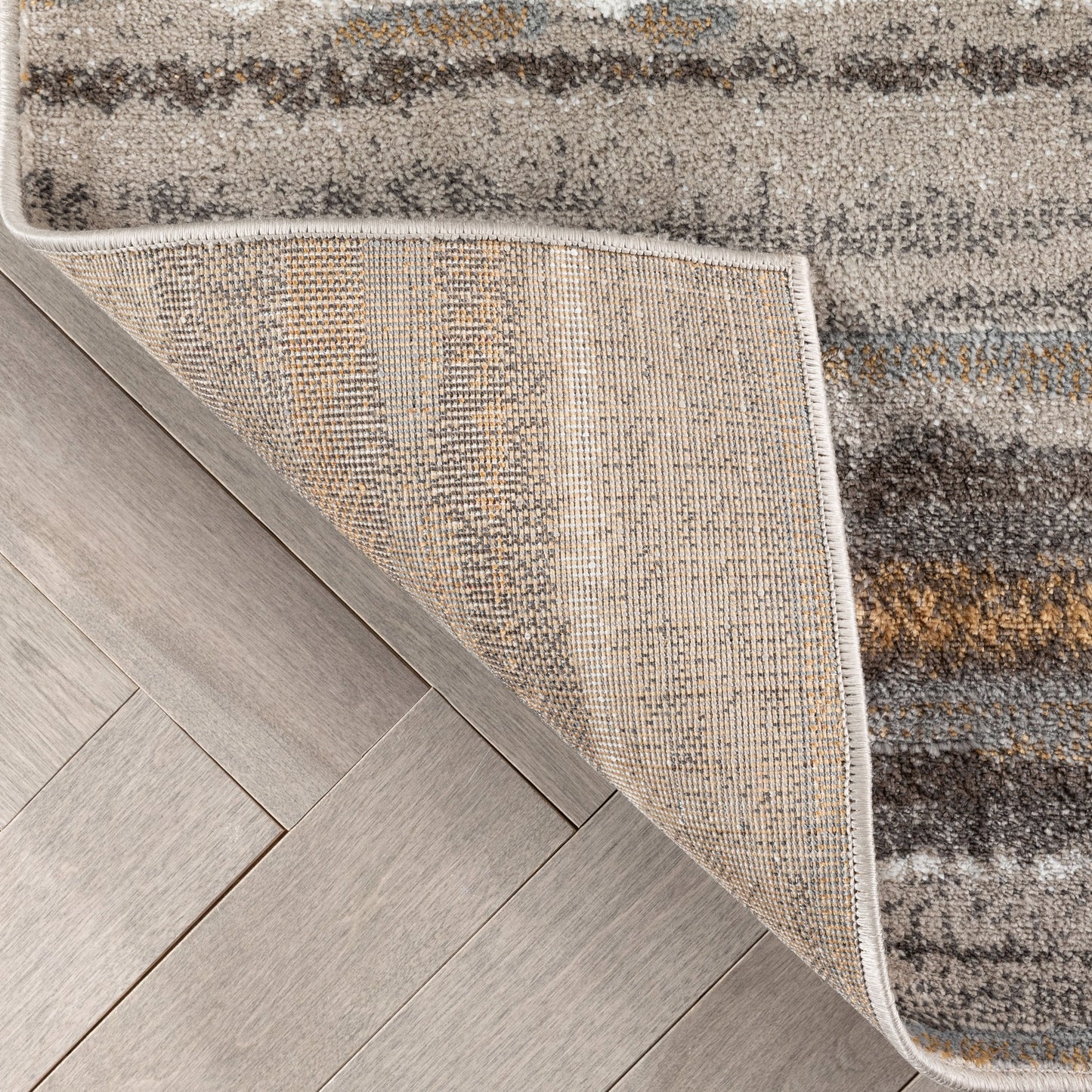 Makai Modern Abstract Striped Grey Rug VER-77