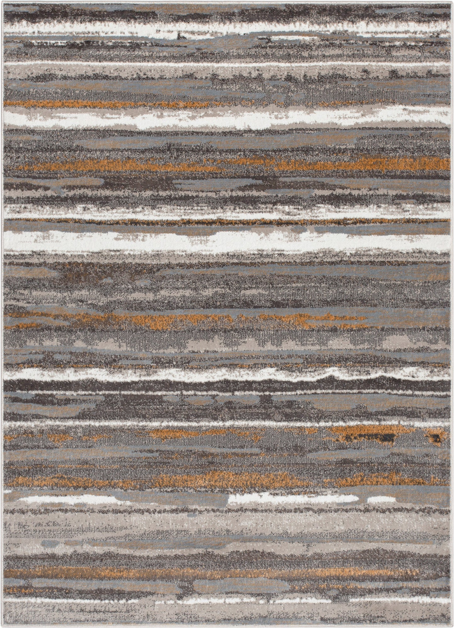 Makai Modern Abstract Striped Grey Rug VER-77