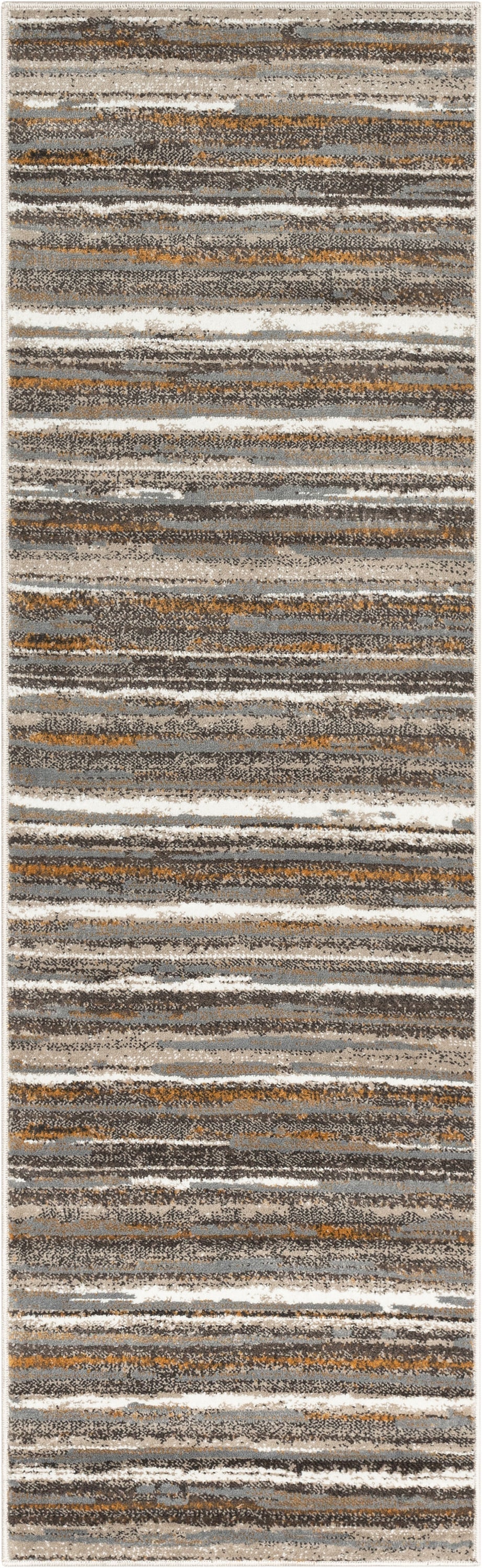Makai Modern Abstract Striped Grey Rug VER-77
