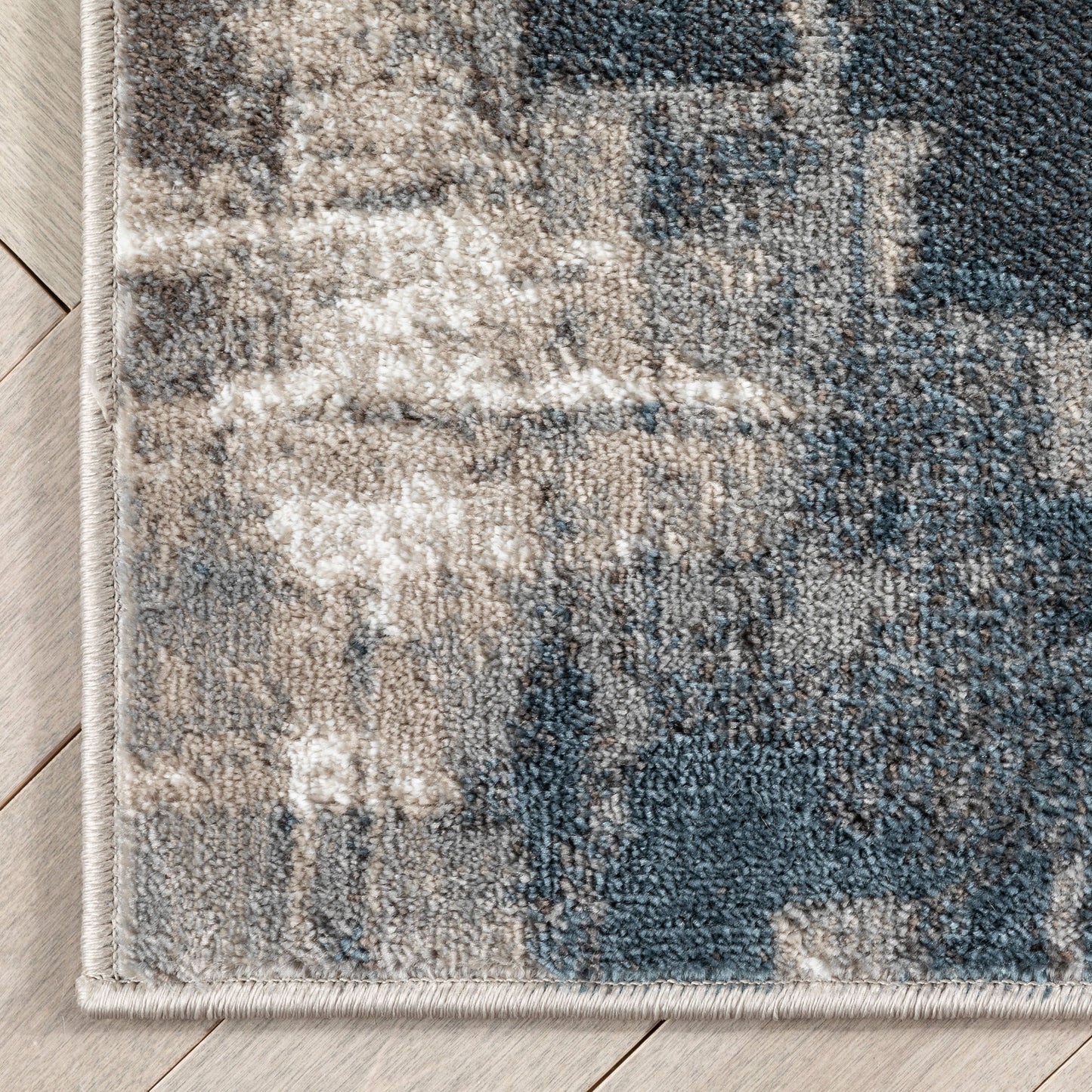 Lilith Modern Abstract Grey Blue Rug VER-94