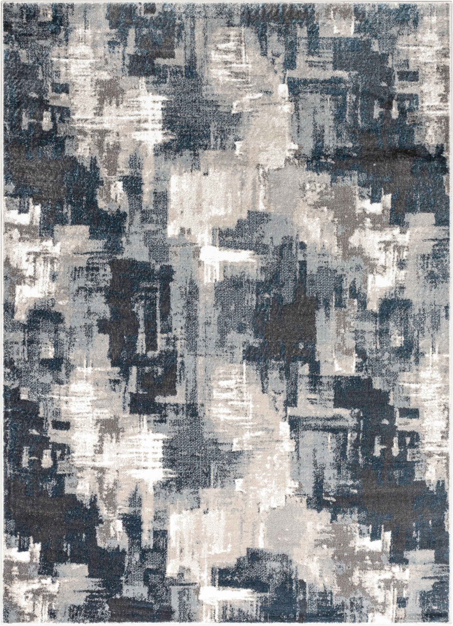Lilith Modern Abstract Grey Blue Rug VER-94