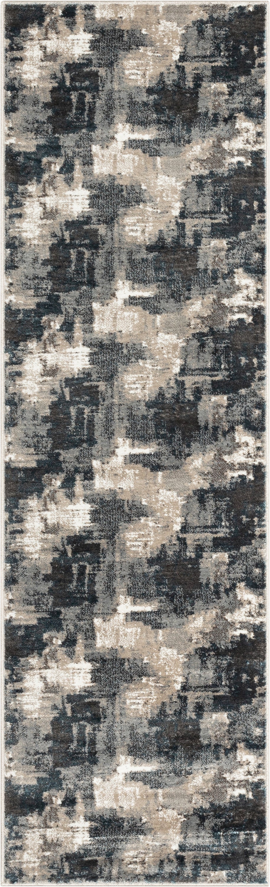 Lilith Modern Abstract Grey Blue Rug VER-94