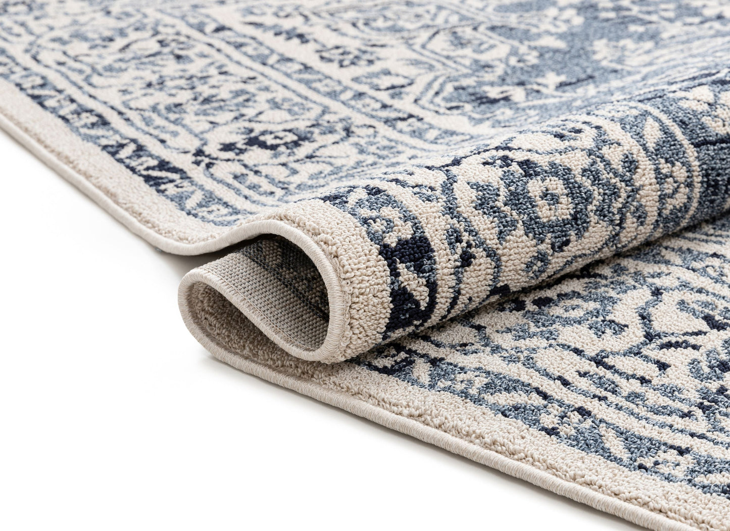 Benjamin Dark Blue Vintage Medallion Rug VR-04