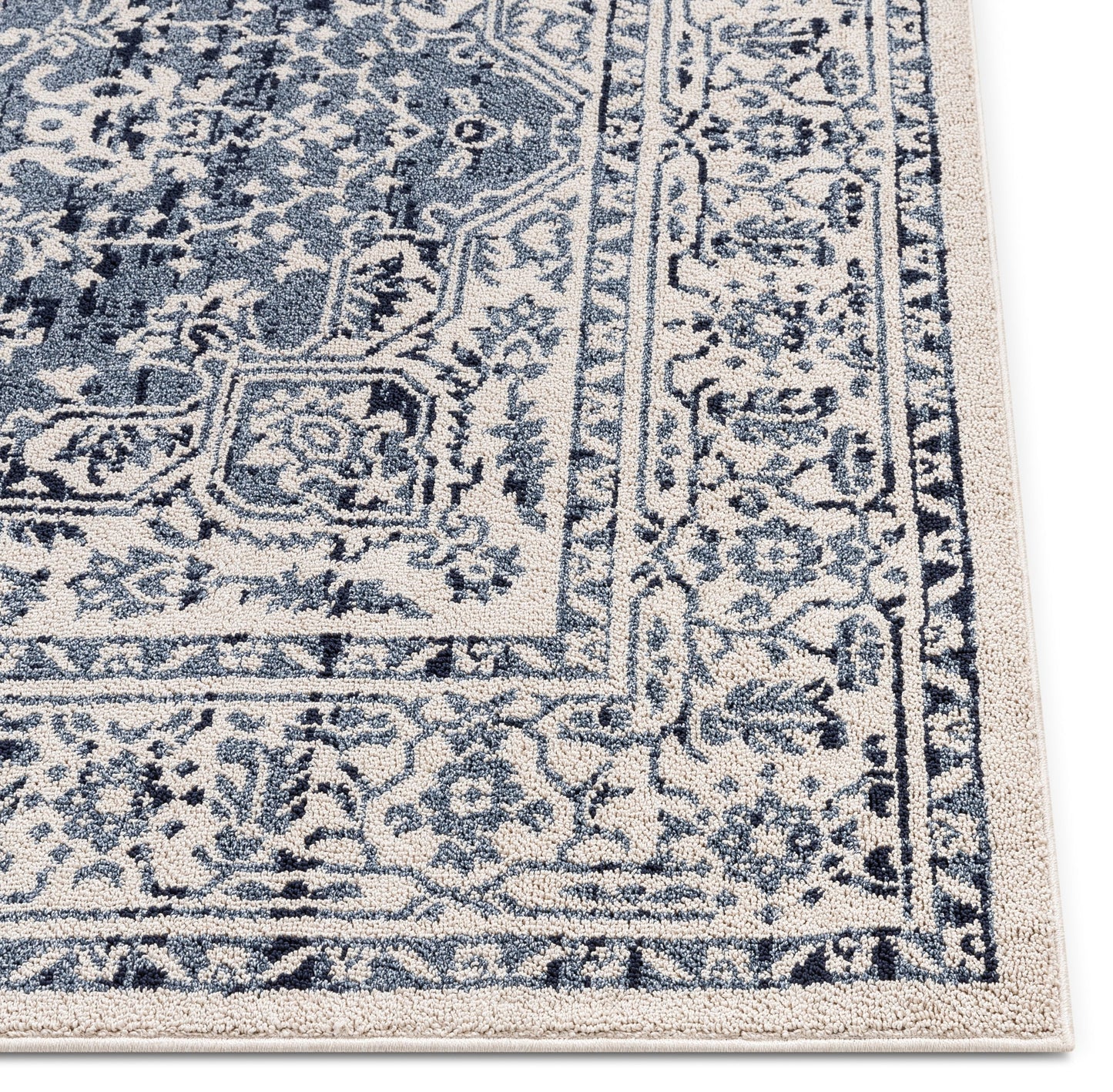 Benjamin Dark Blue Vintage Medallion Rug VR-04