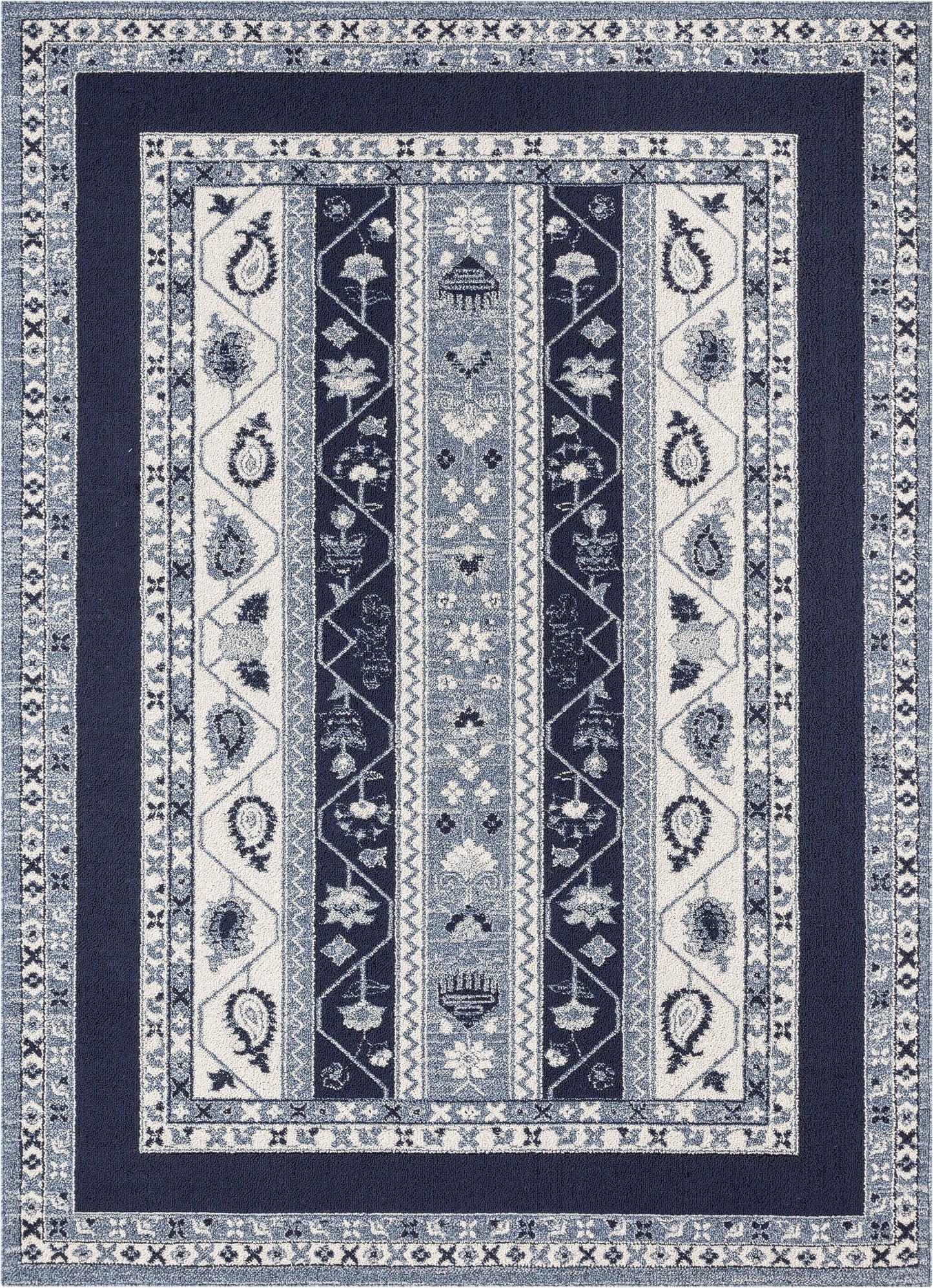 Milo Blue Modern Paisley Antique Rug VR-94