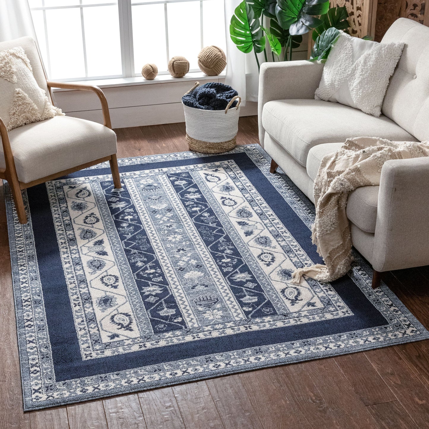 Milo Blue Modern Paisley Antique Rug VR-94