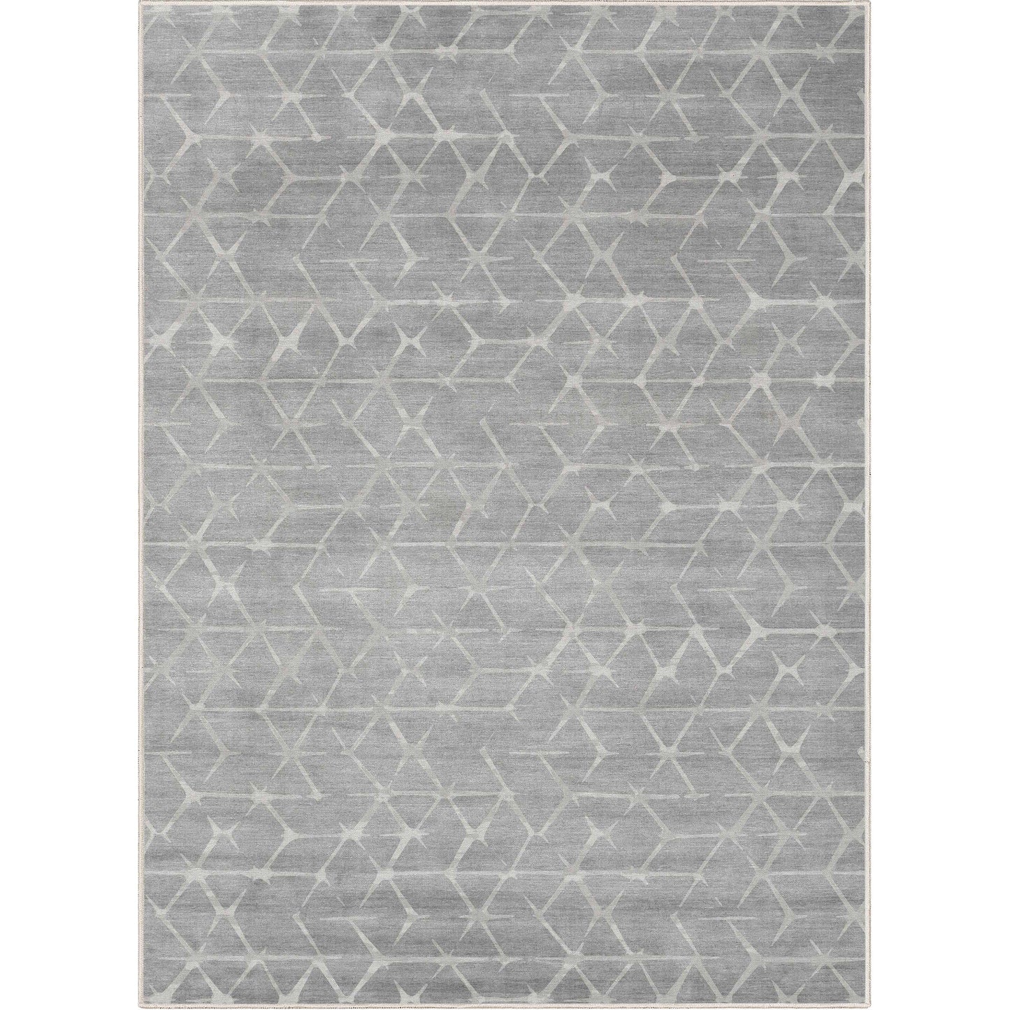 Abstract Kintsugi Gray Rug W-AB-09A