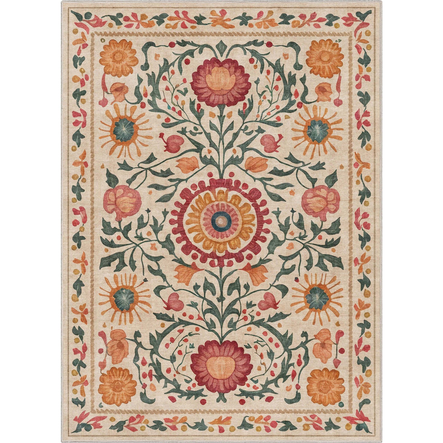 Apollo Suzani Beige Rug W-AID-01A