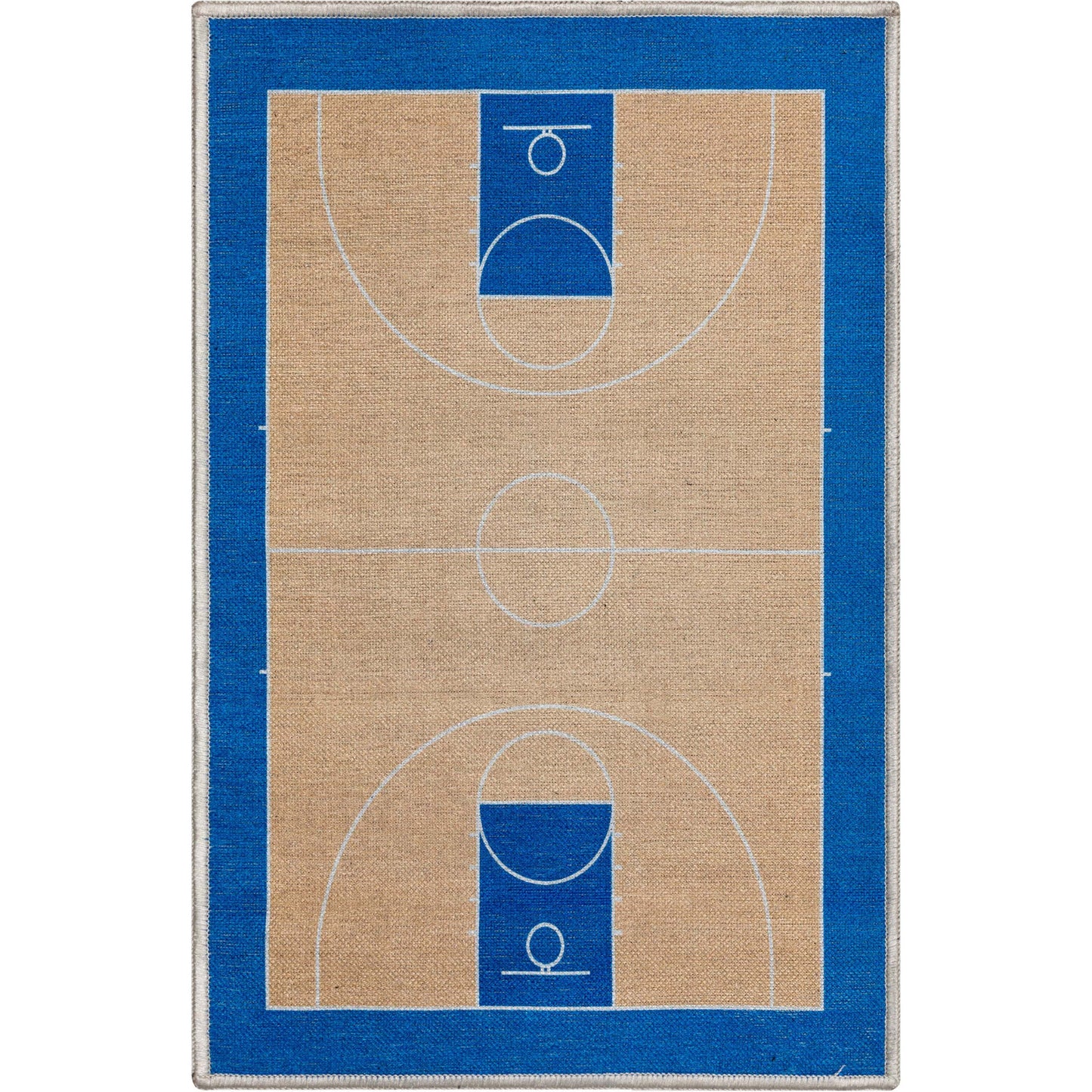 Apollo Basketball Tan Blue Rug W-AP-16A