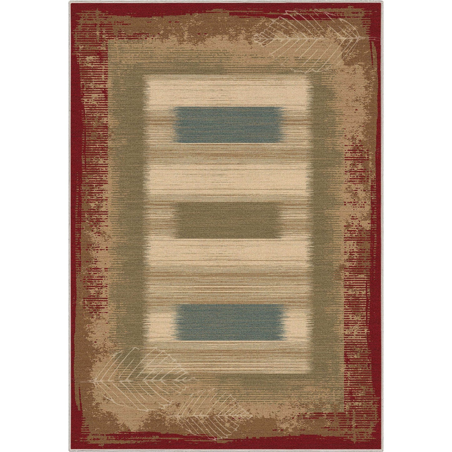Apollo Border Red Rug W-BRD-06A