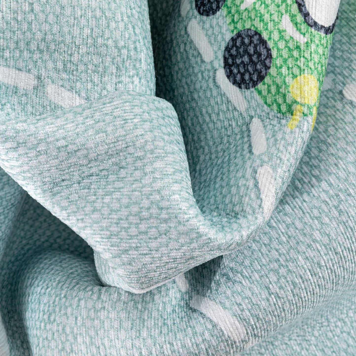 Traffic Modern Green Flat-Weave Washable Kids Rug W-KD-01B