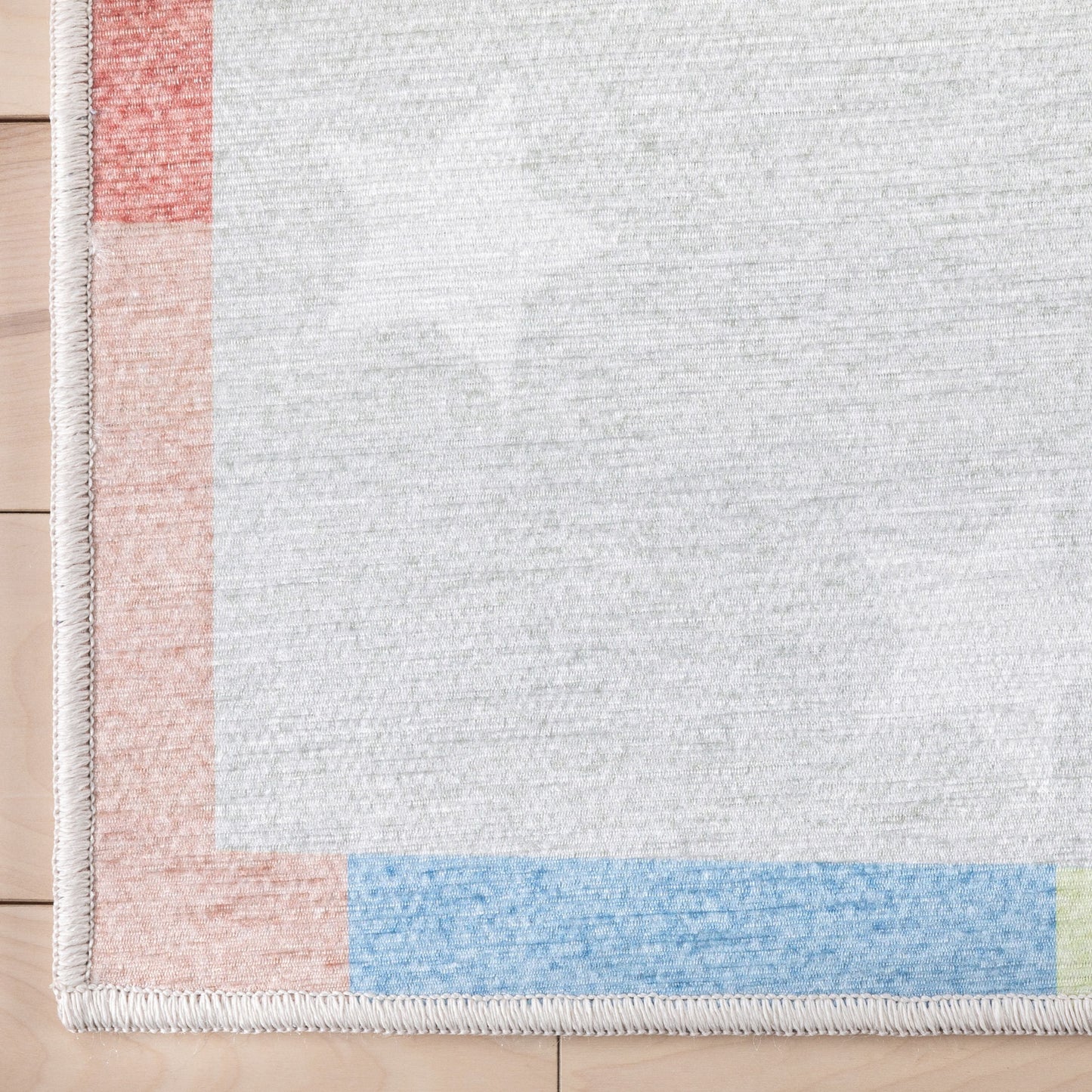 Hopscotch Modern Multi Flat-Weave Washable Kids Rug W-KD-02A