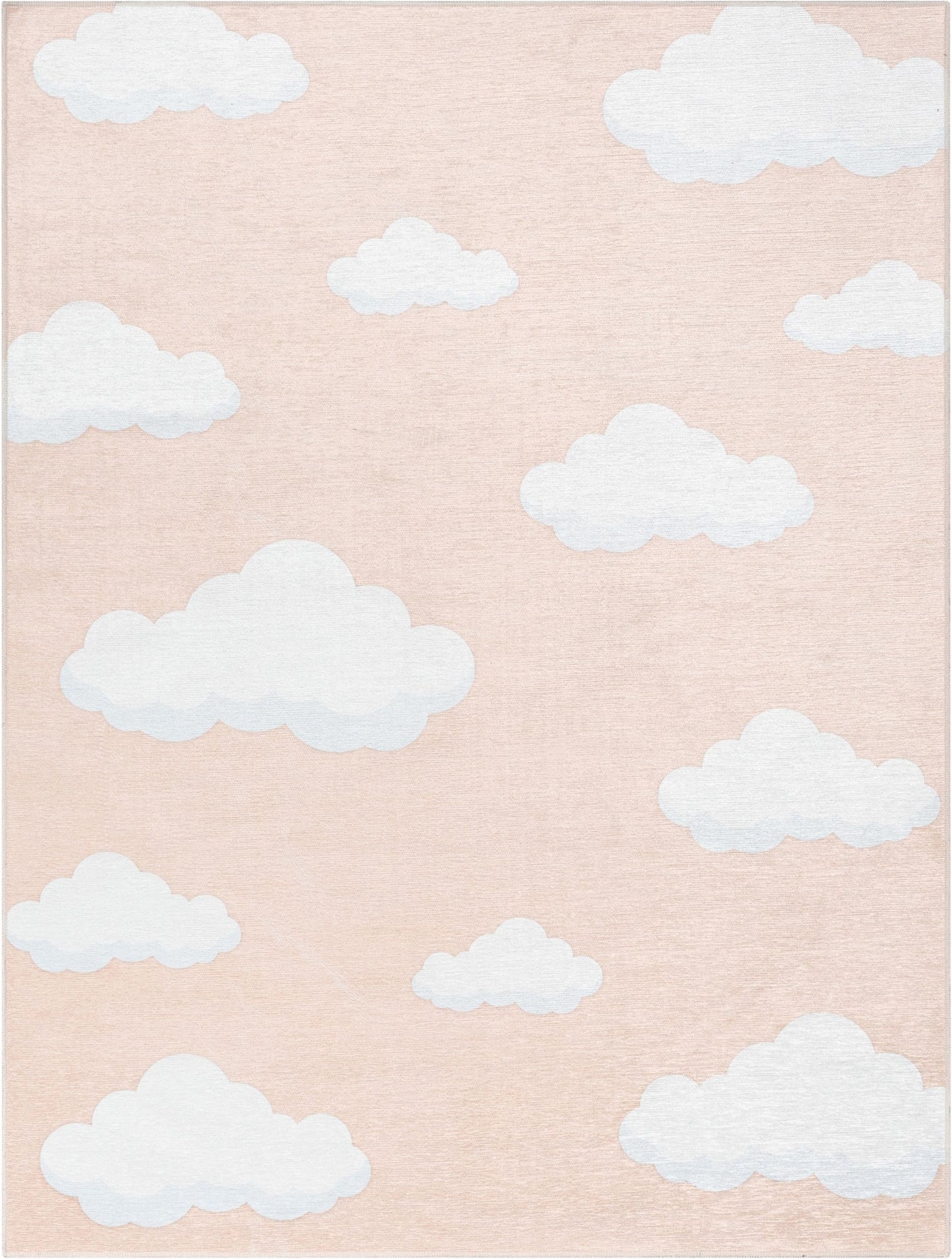 Cloud 9 Modern Coral Flat-Weave Washable Kids Rug W-KD-07A