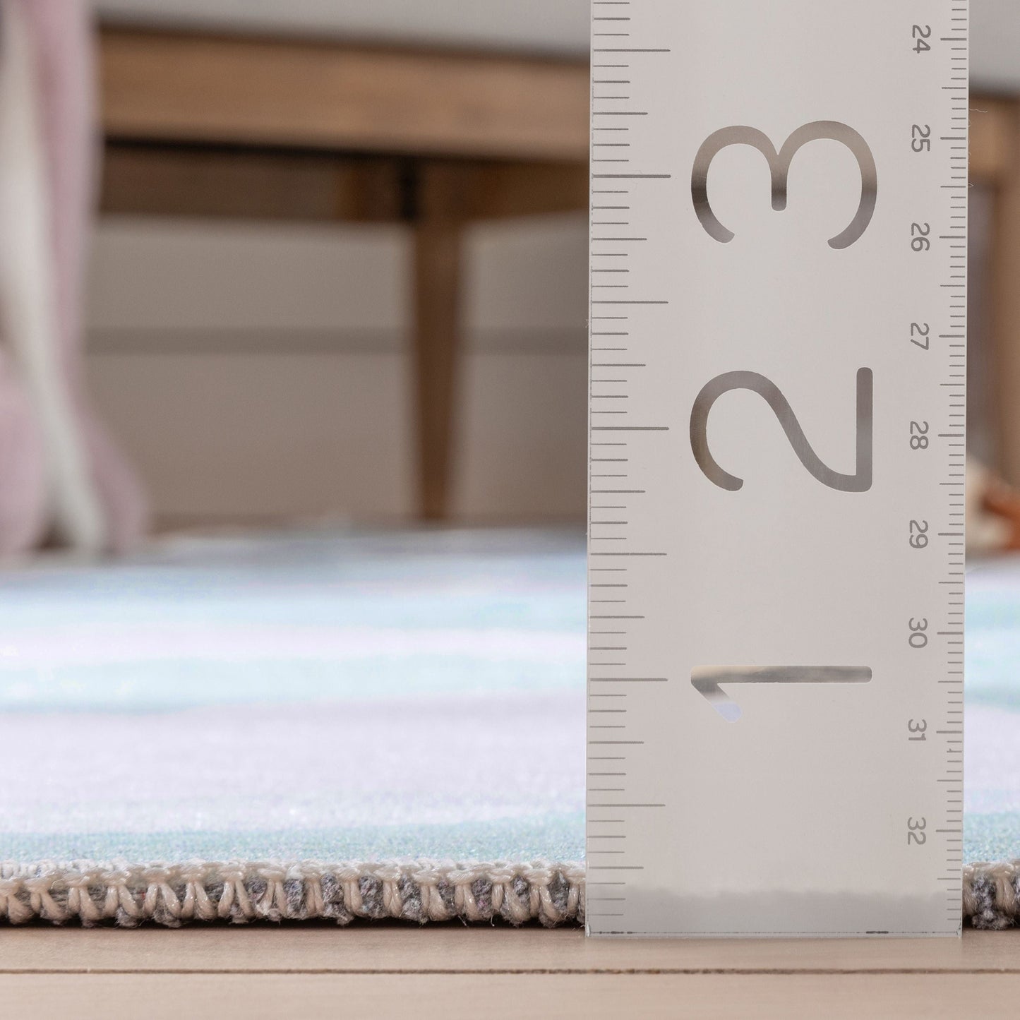 Cloud 9 Modern Mint Flat-Weave Washable Kids Rug W-KD-07C