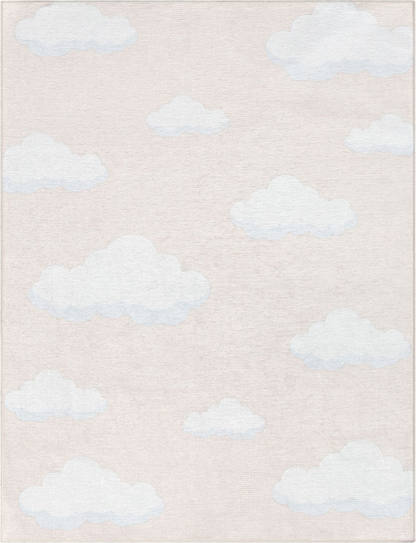 Cloud 9 Modern Peach Flat-Weave Washable Kids Rug W-KD-07D