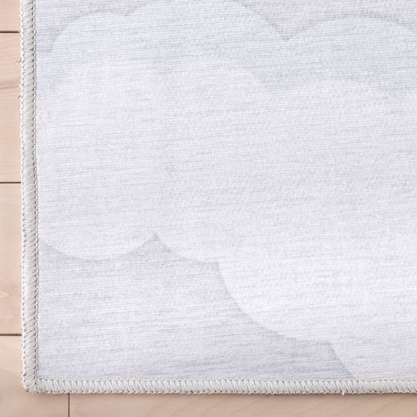 Cloud 9 Modern Grey Flat-Weave Washable Kids Rug W-KD-07G