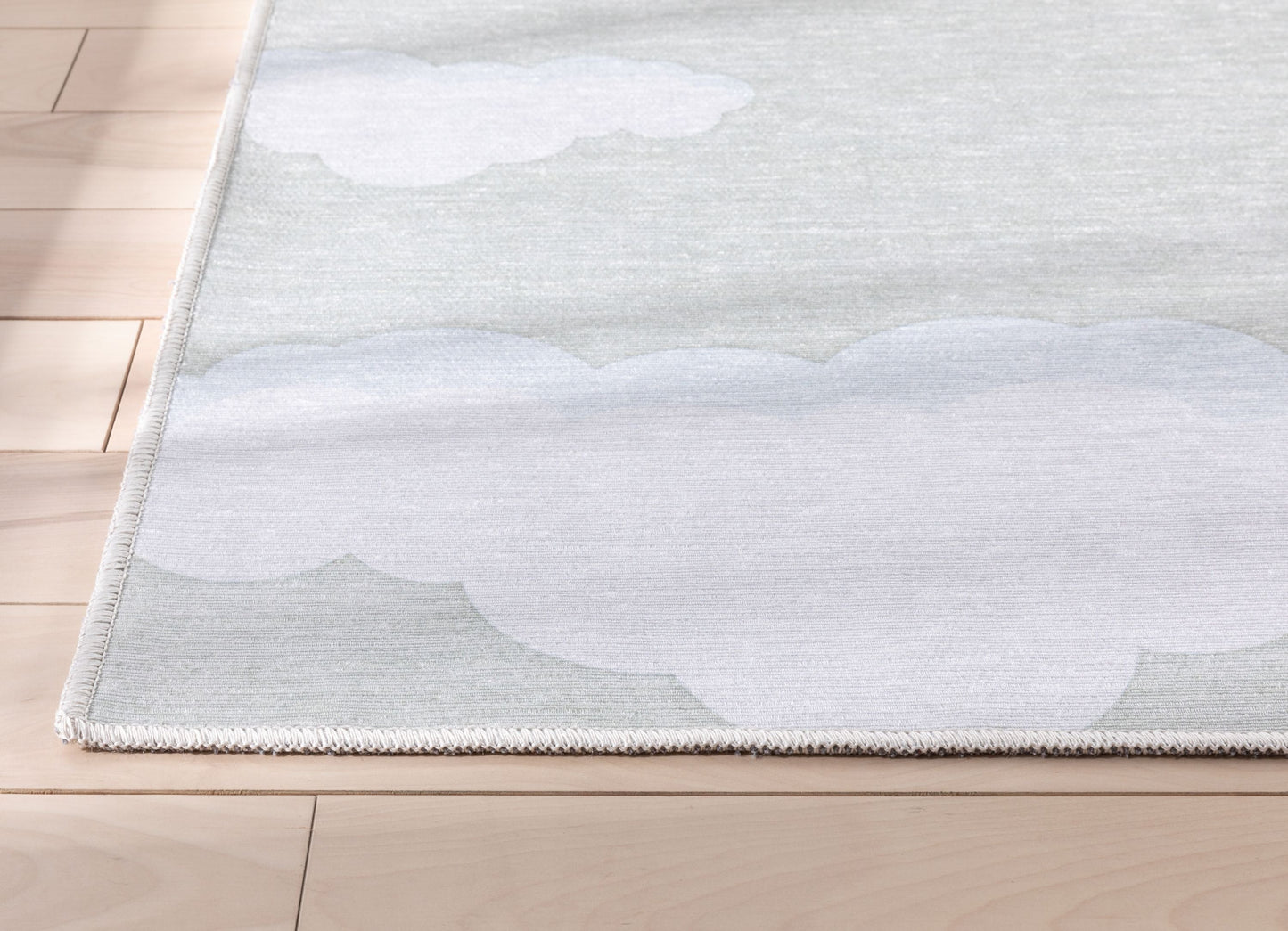 Cloud 9 Modern Linen Flat-Weave Washable Kids Rug W-KD-07I