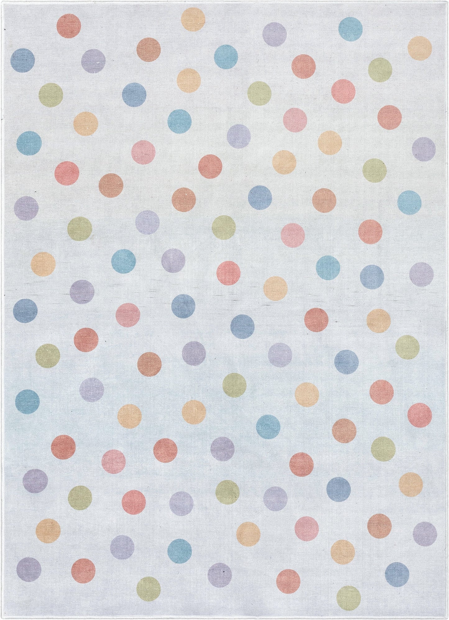 Multi Dot Modern Multi Color Flat-Weave Washable Area Rug W-KD-10A