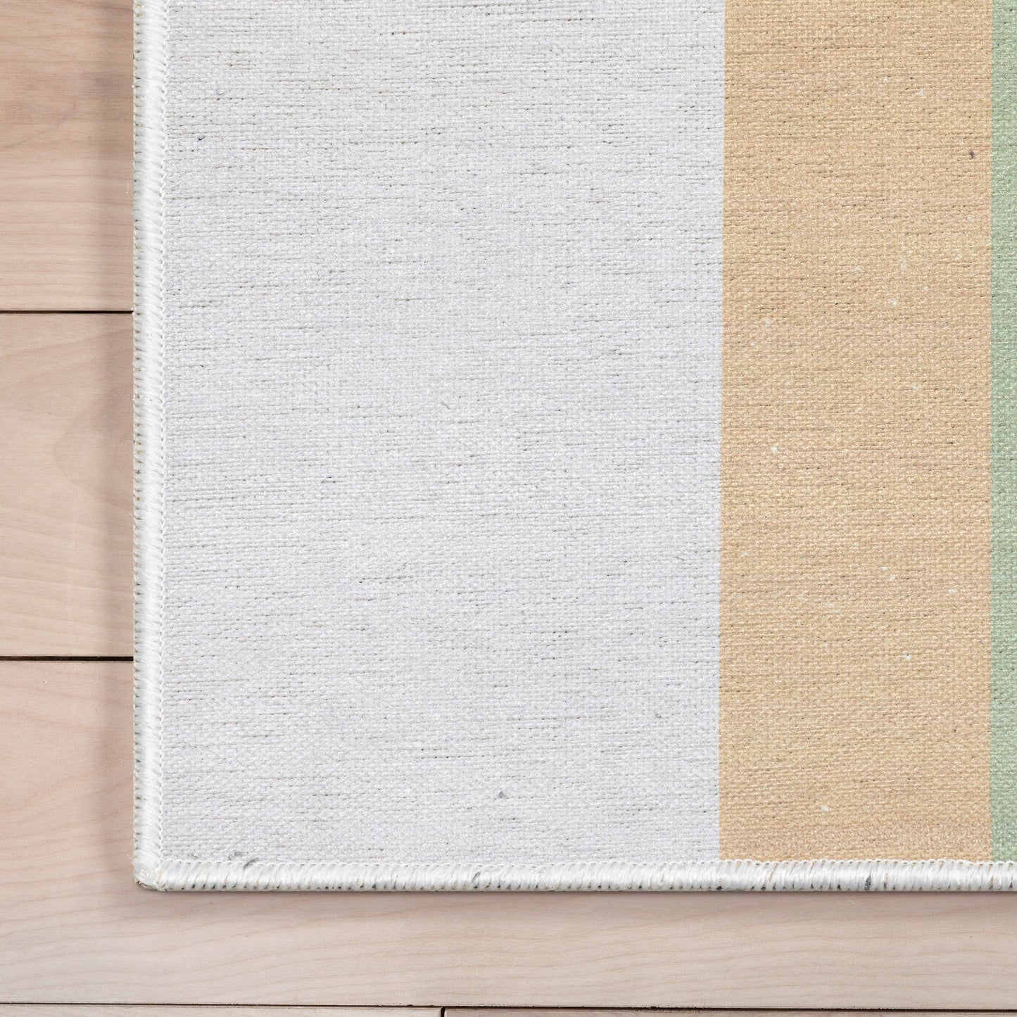 Rainbow Watercolor Modern Multi Color Flat-Weave Washable Area Rug W-KD-13B