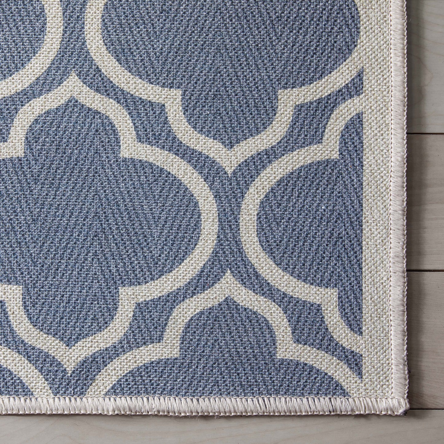 Lattice Moroccan Trellis Charcoal Grey Washable Rug W-MR-04A