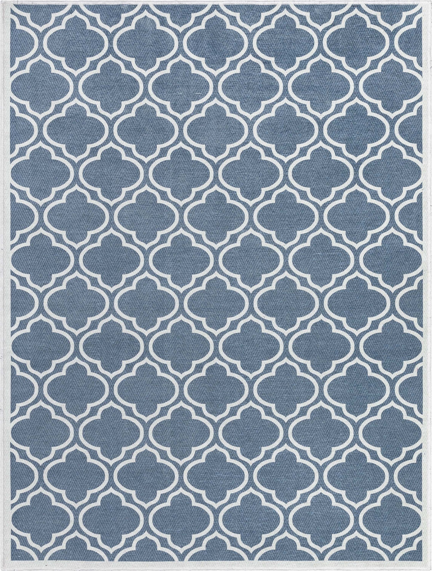 Lattice Moroccan Trellis Charcoal Grey Washable Rug W-MR-04A