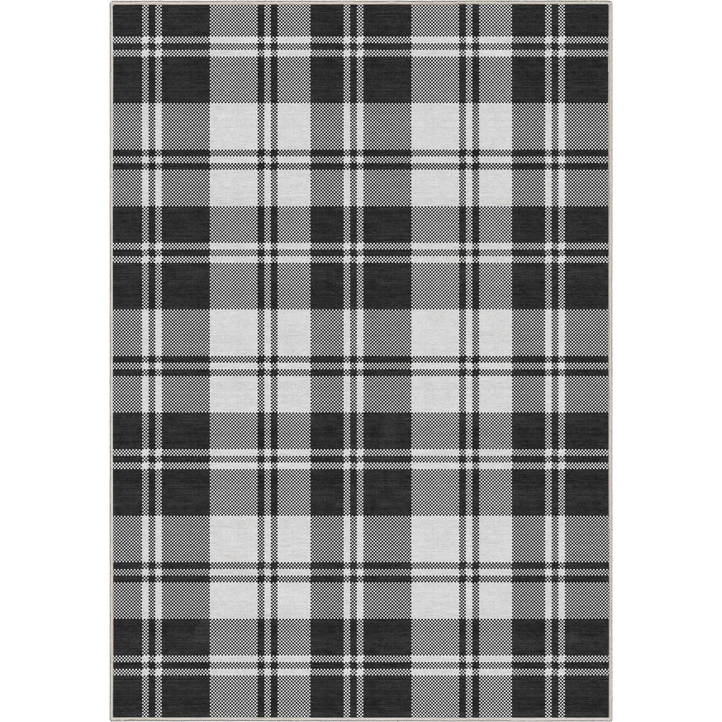Apollo Plaid Black Rug W-PLD-01A