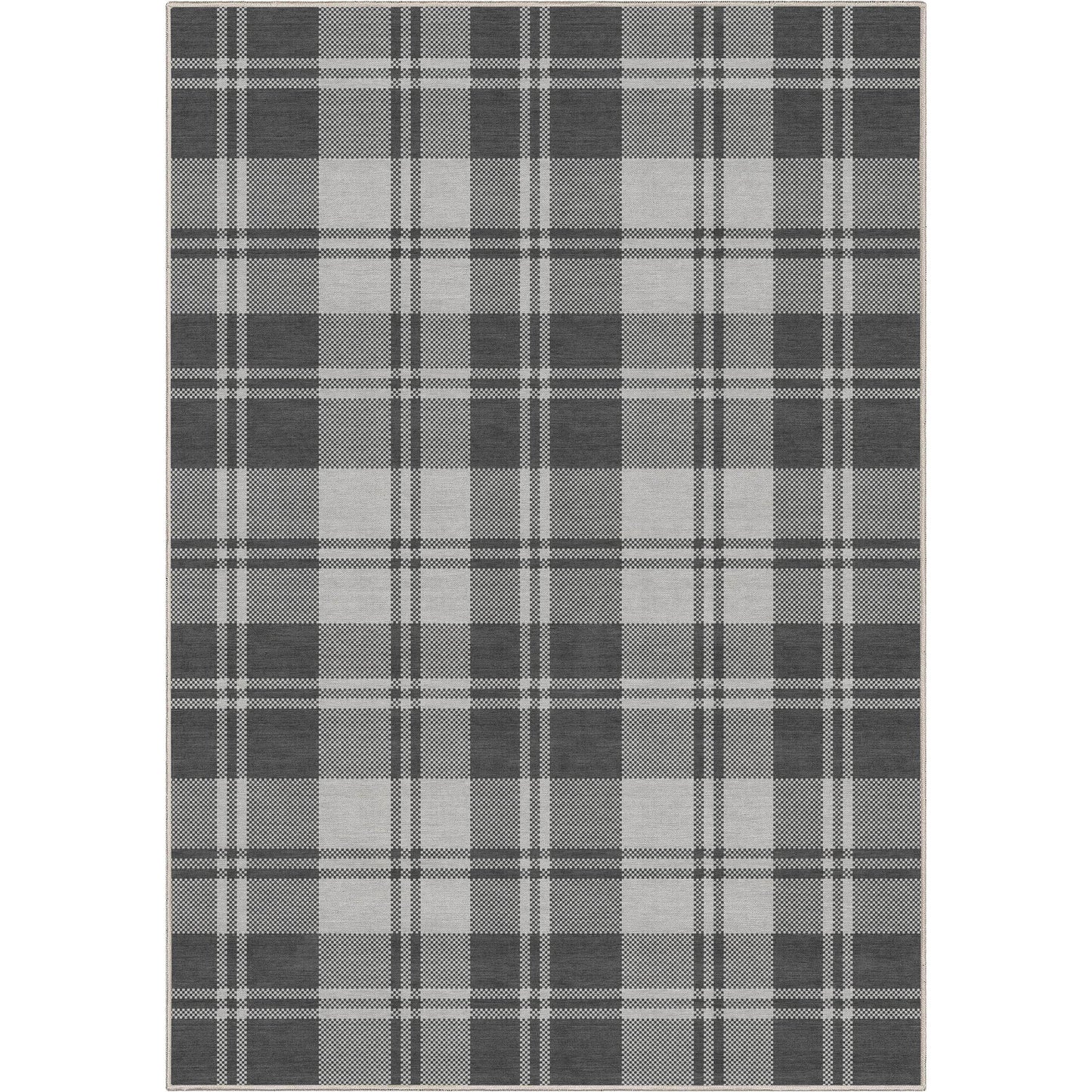 Apollo Plaid Dark Grey Rug W-PLD-01B