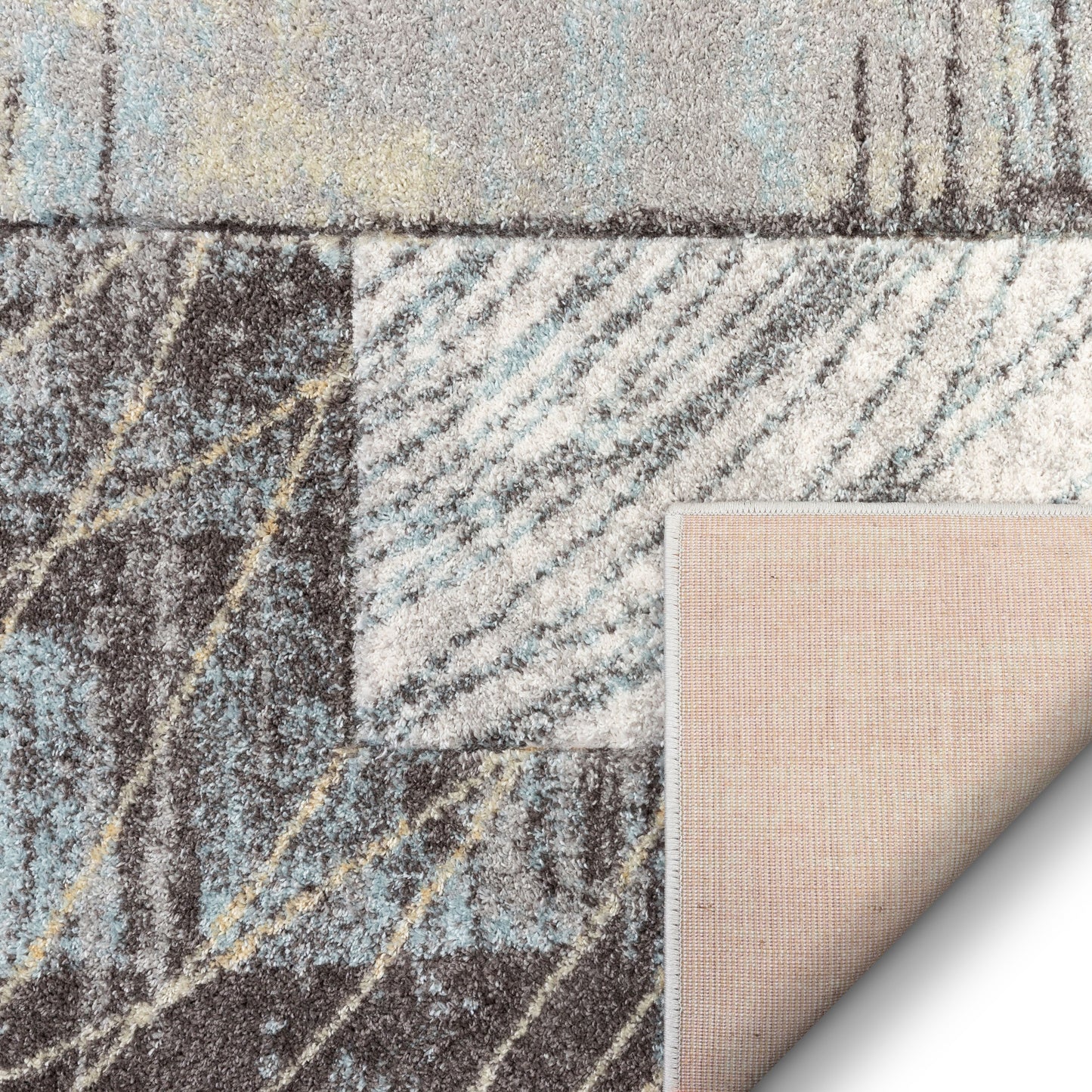 Carbon Abstract Geometric 3D Textured Multi Rug WH-02