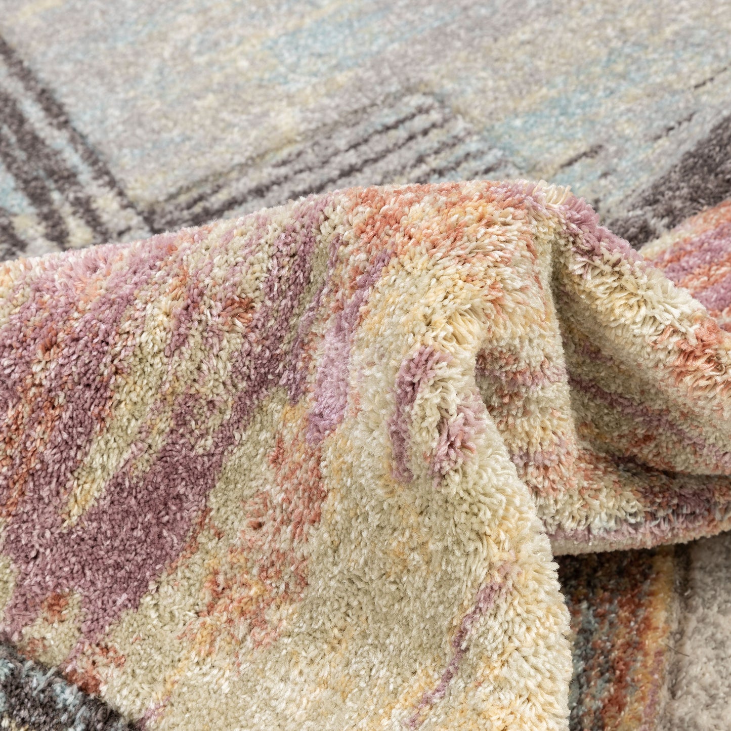 Carbon Abstract Geometric 3D Textured Multi Rug WH-02