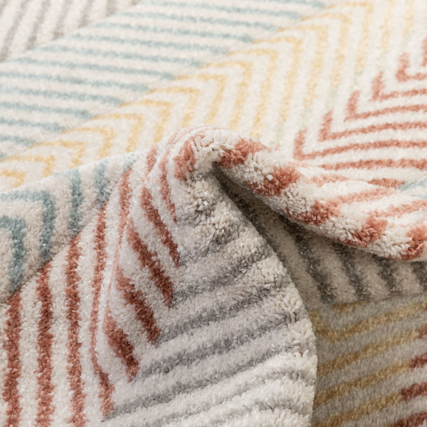 Kirby Geometric Scandinavian 3D Textured Multi Rug WH-32