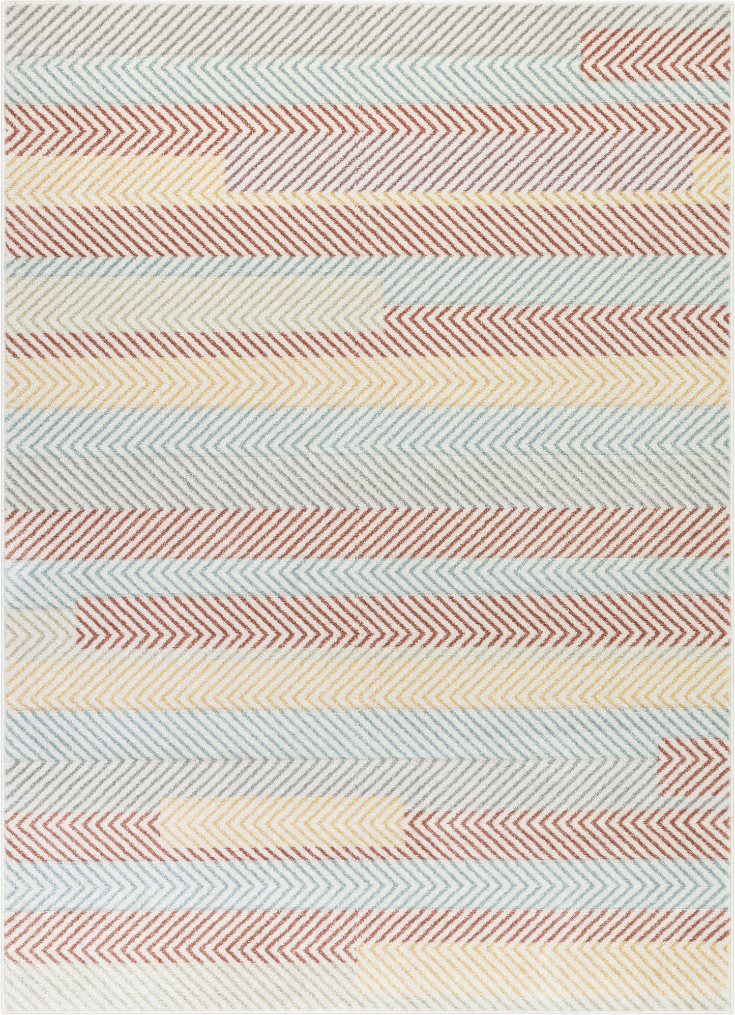Kirby Geometric Scandinavian 3D Textured Multi Rug WH-32