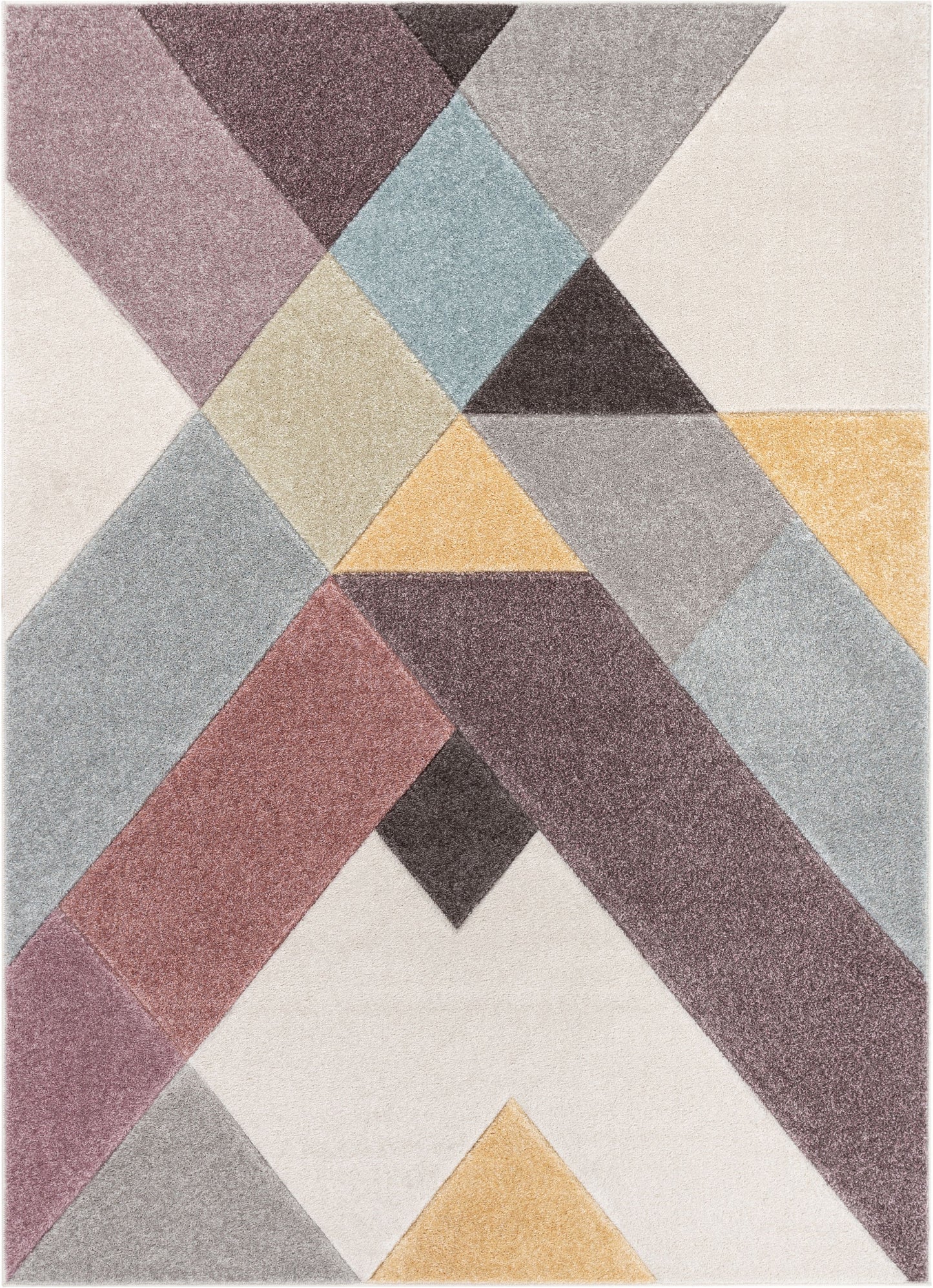 Cinca Geometric Scandinavian 3D Textured Multi Rug WH-52