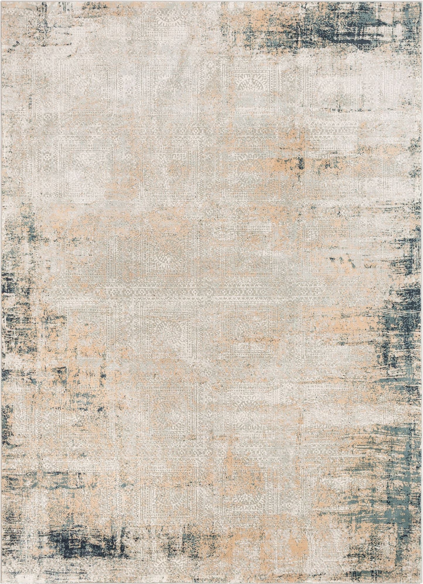 Marius Gold Vintage Persian Mosaic High-Low Rug WN-11