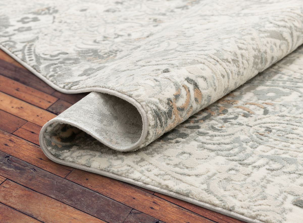Astrid Grey Vintage Persian Panel High-Low Rug WN-37