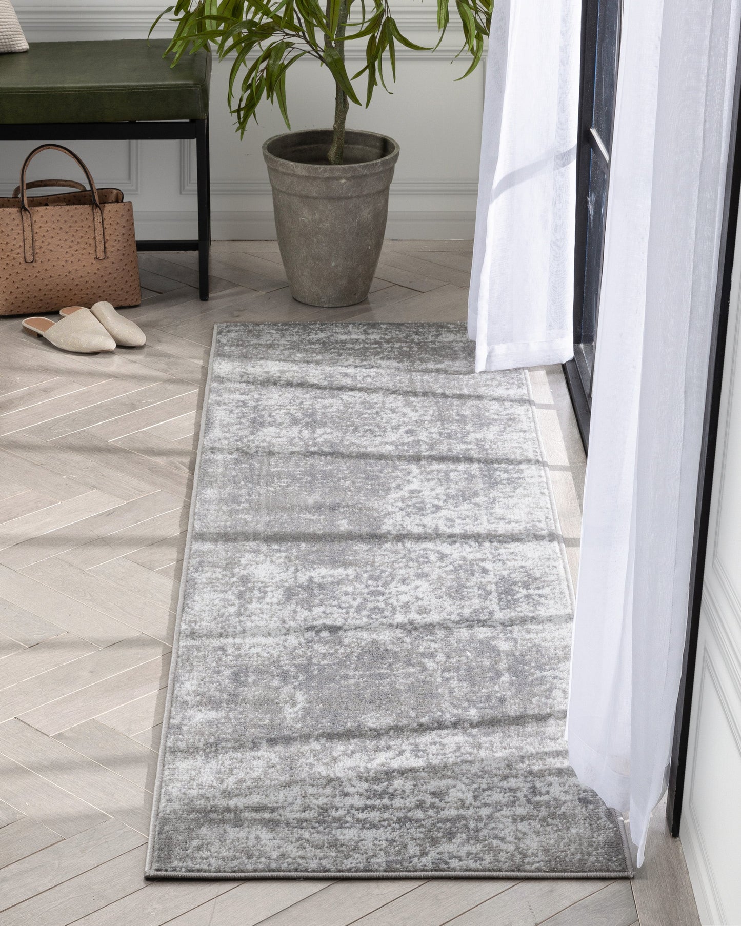 Thiva Vintage Oriental Floral Pattern Ivory Rug ZAZ-12