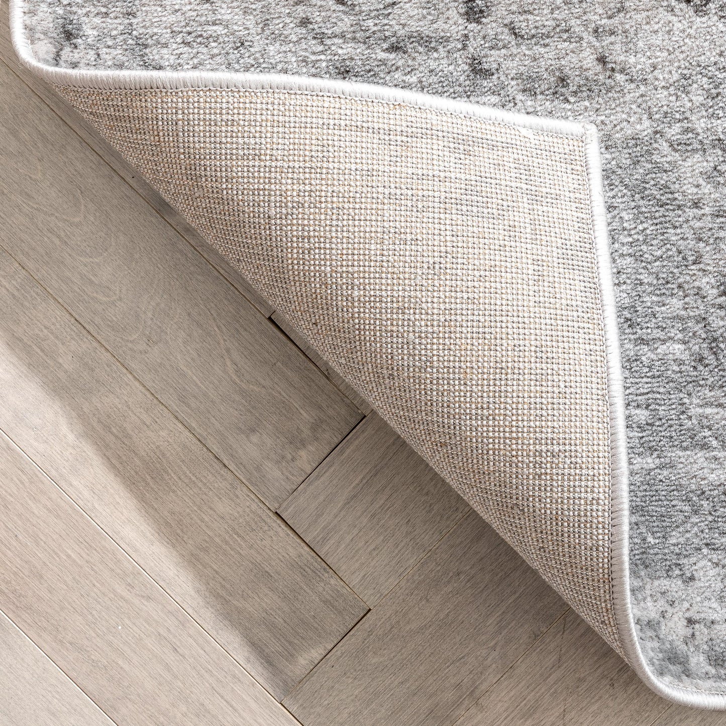 Thiva Vintage Oriental Floral Pattern Grey Rug ZAZ-17
