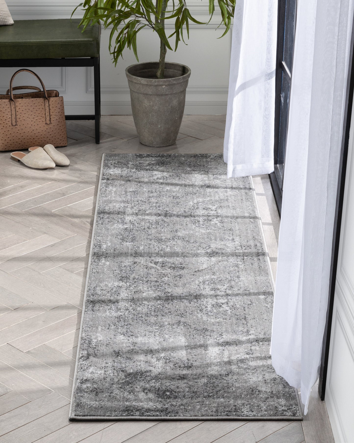 Patras Vintage Oriental Medallion Grey Rug ZAZ-27