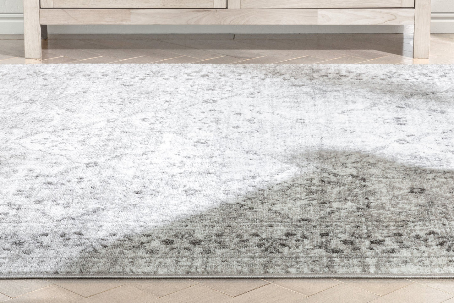 Argos Modern Vintage Lattice Ivory Grey Rug ZAZ-32