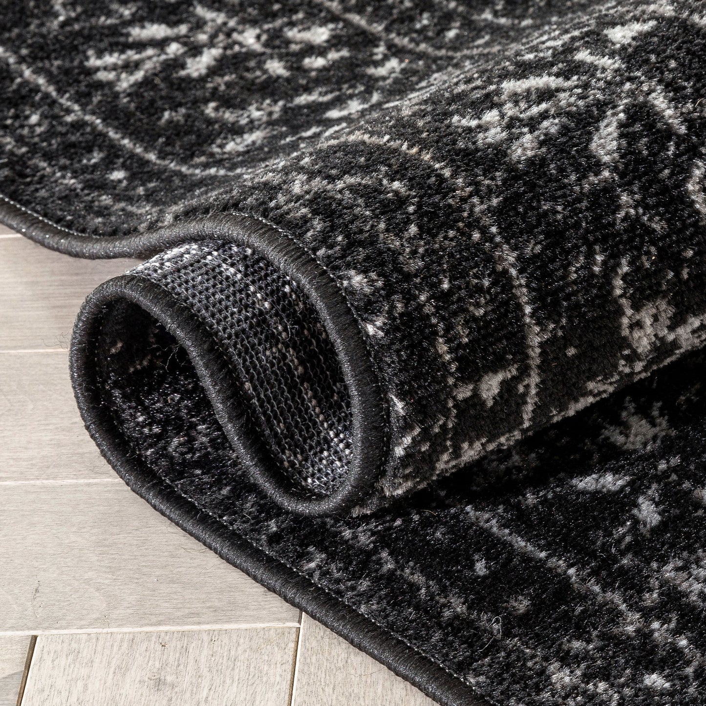Argos Modern Vintage Lattice Black Rug ZAZ-33