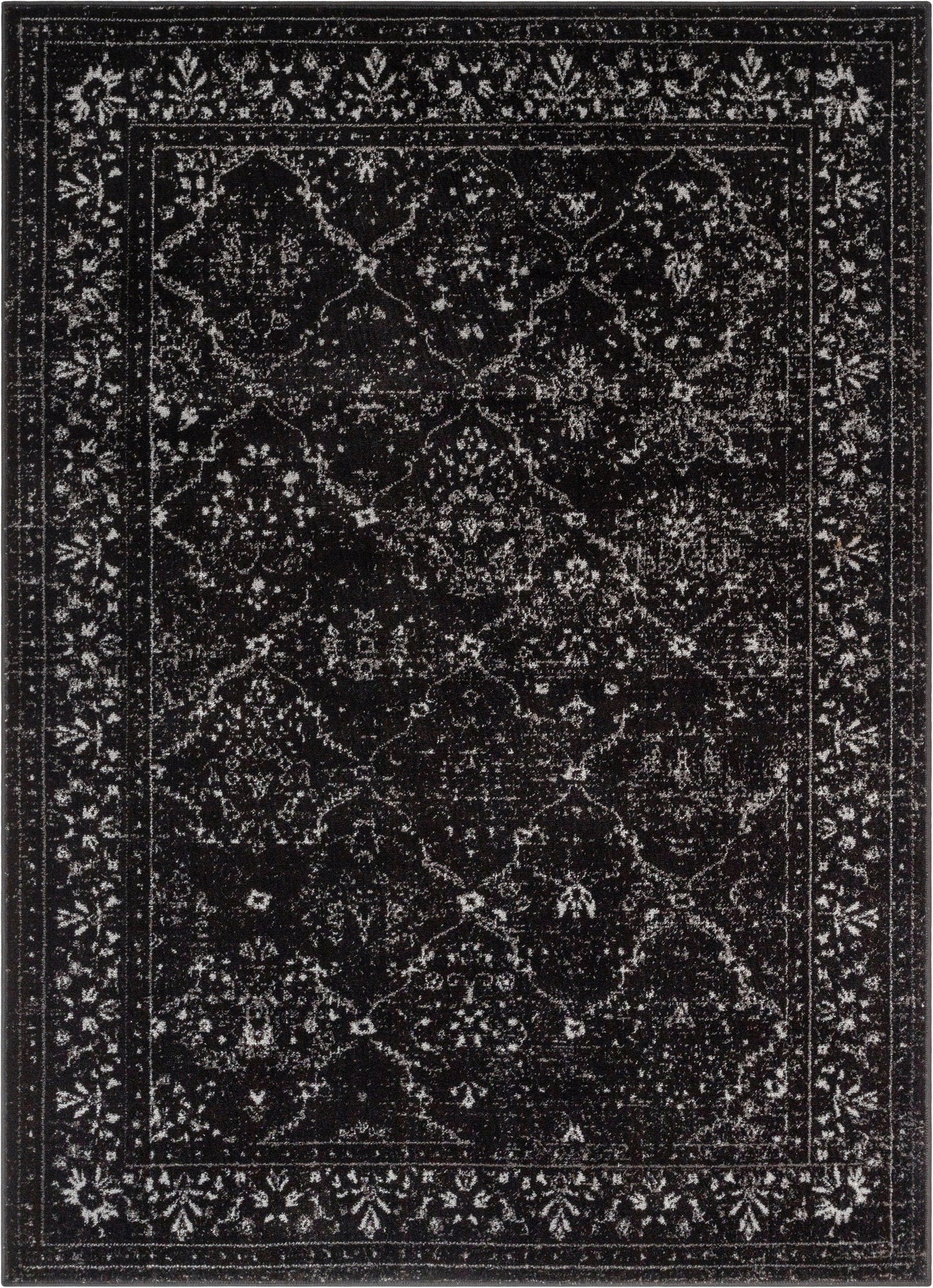 Argos Modern Vintage Lattice Black Rug ZAZ-33