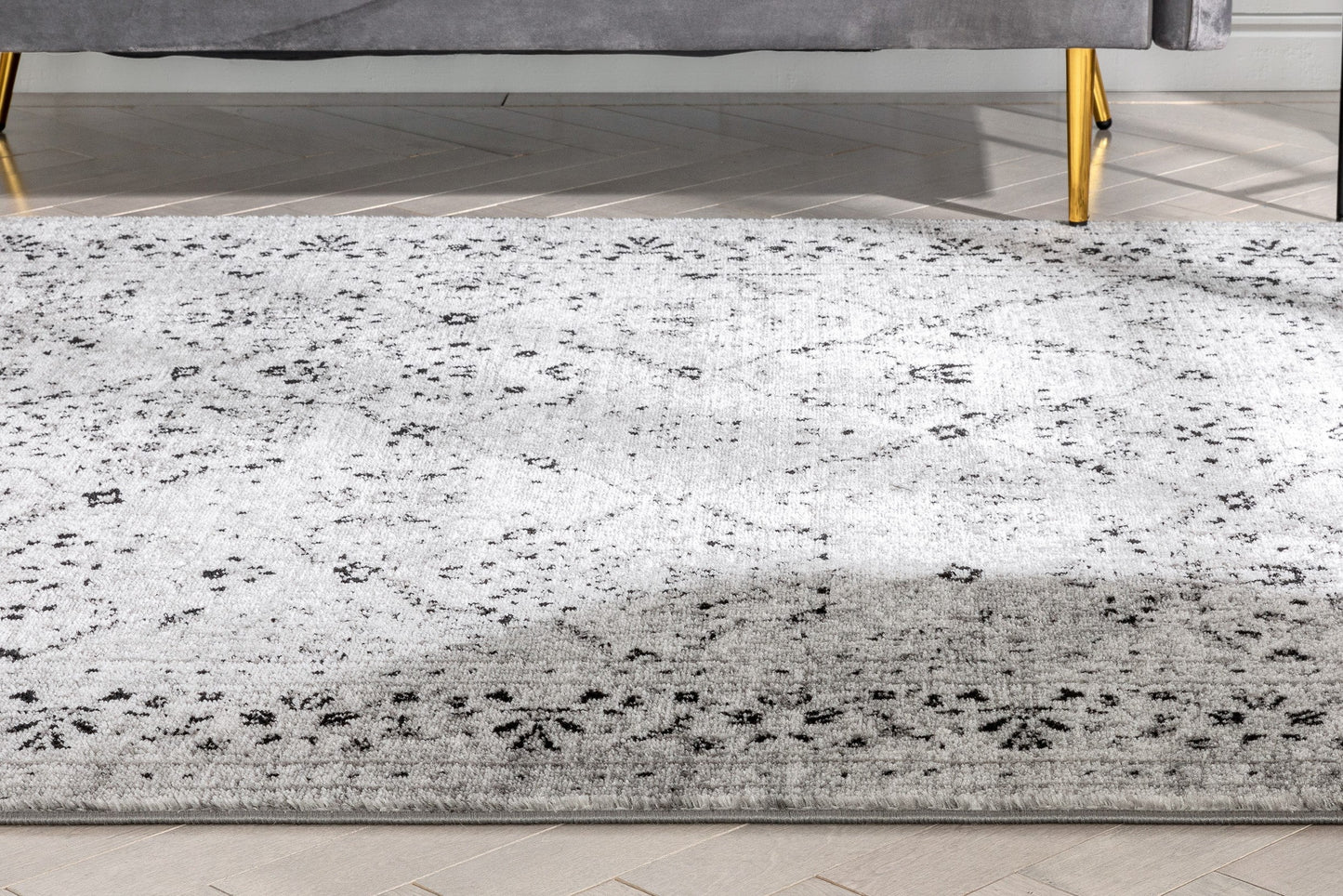 Argos Modern Vintage Lattice Grey Rug ZAZ-37