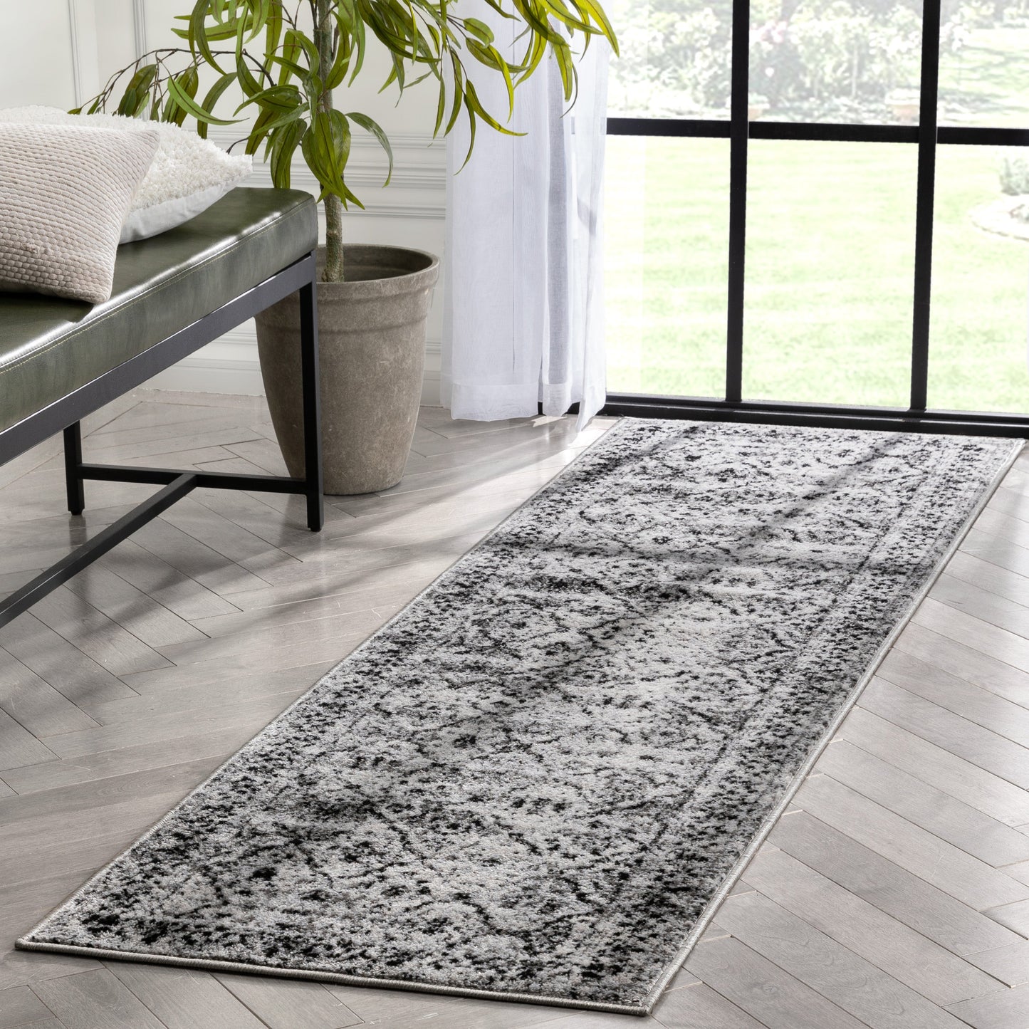 Argos Modern Vintage Lattice Grey Rug ZAZ-37